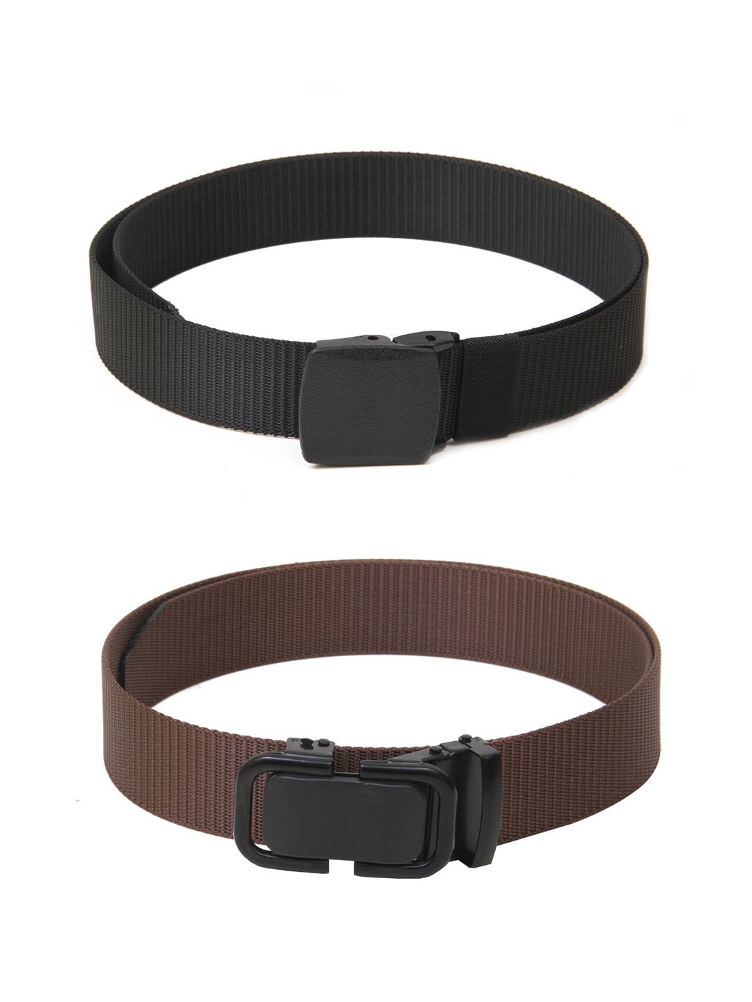 

Calvadoss Girls Set of 2 Textured Belt, Black
