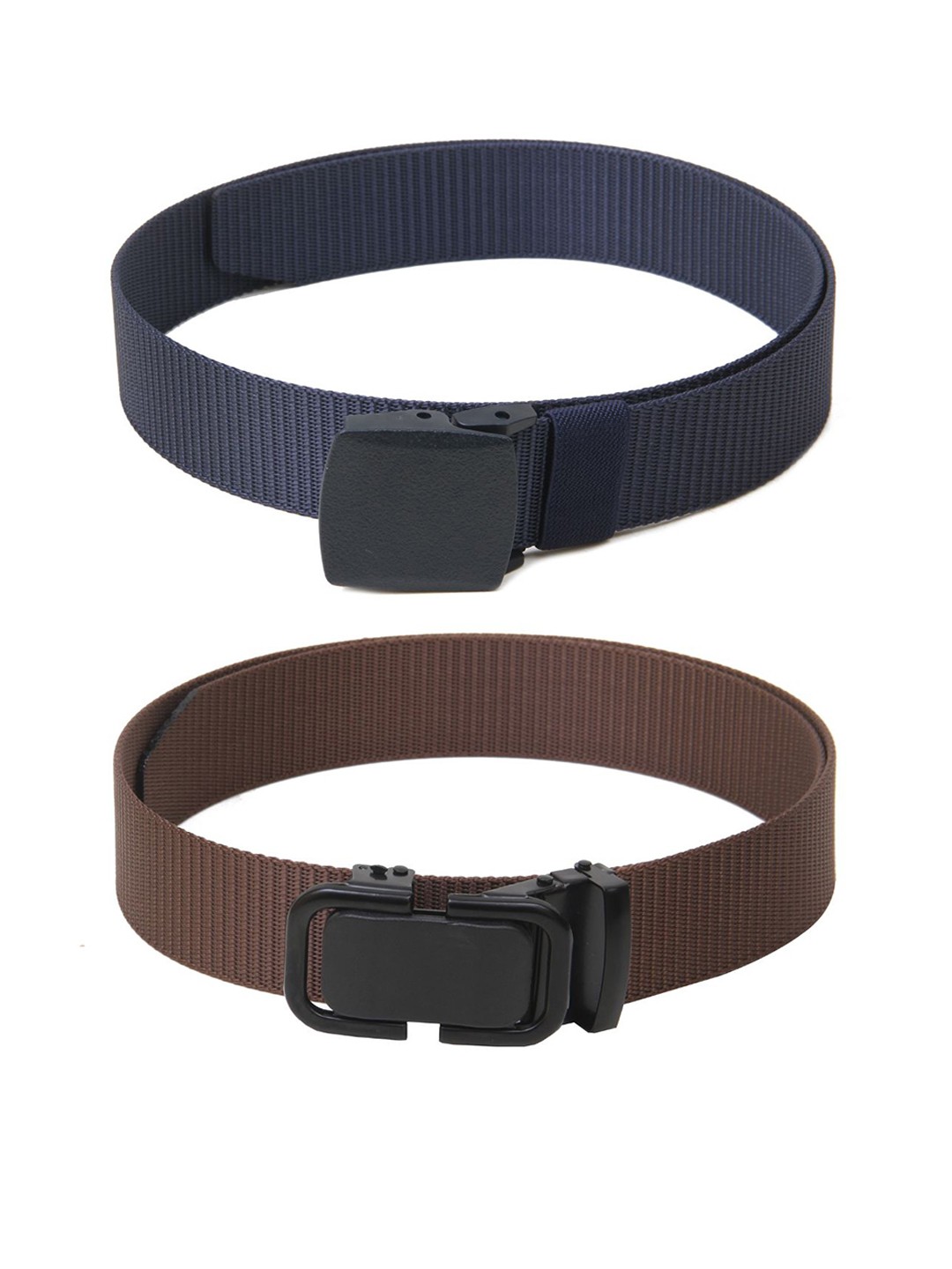 

Calvadoss Girls Set Of 2 Textured Belts, Navy blue