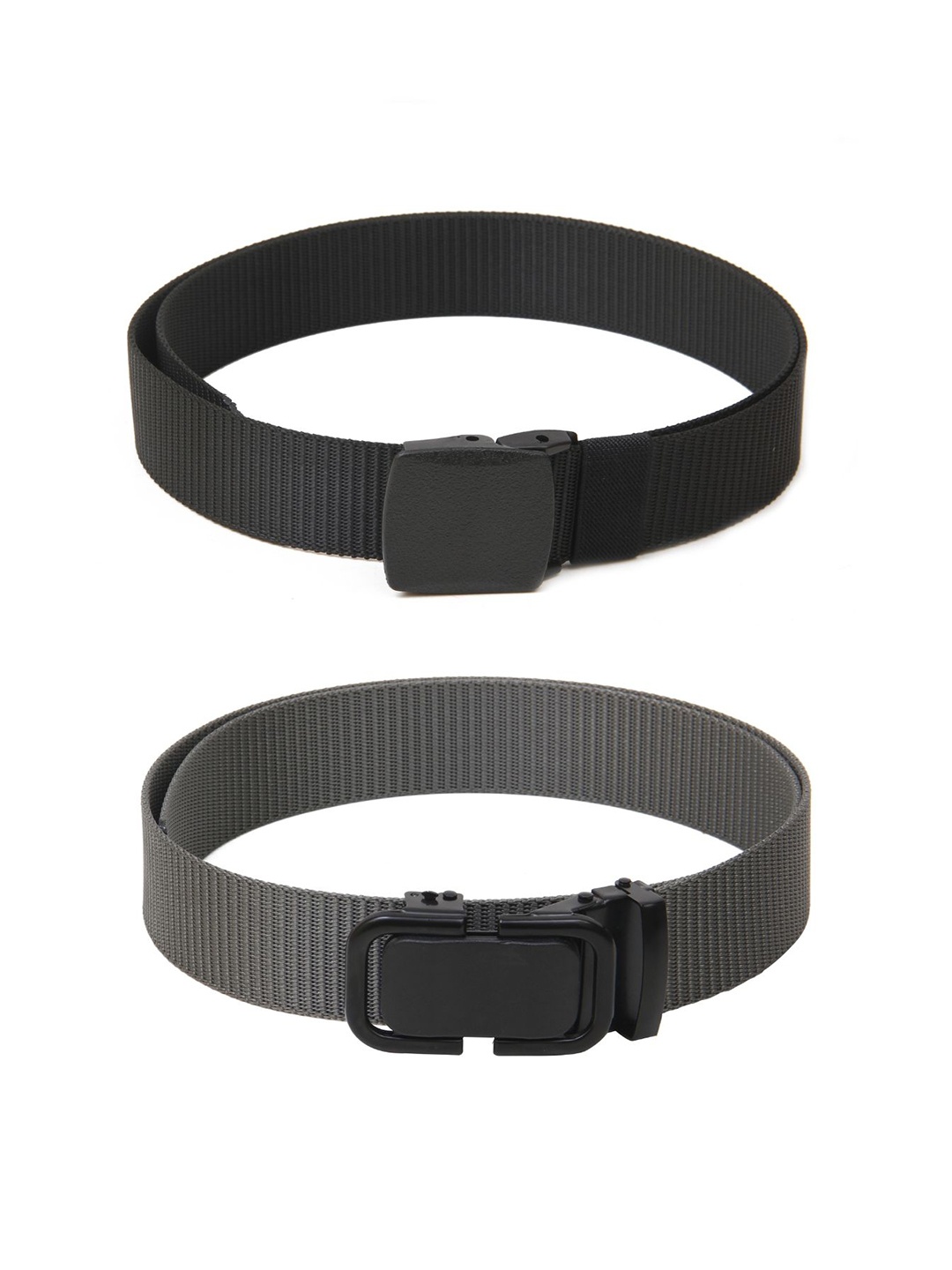 

Calvadoss Girls Set of 2 Textured Belts, Black