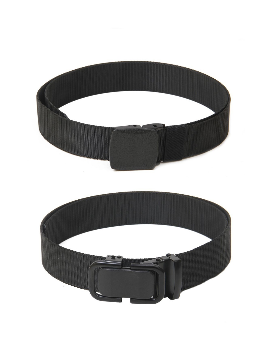 

Calvadoss Girls Set of 2 Textured Belt, Black