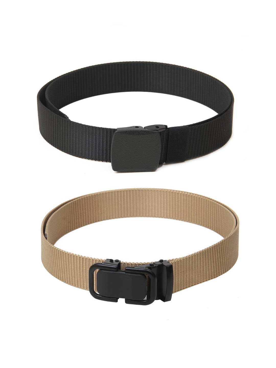

Calvadoss Girls Set of 2 Textured Belt, Black