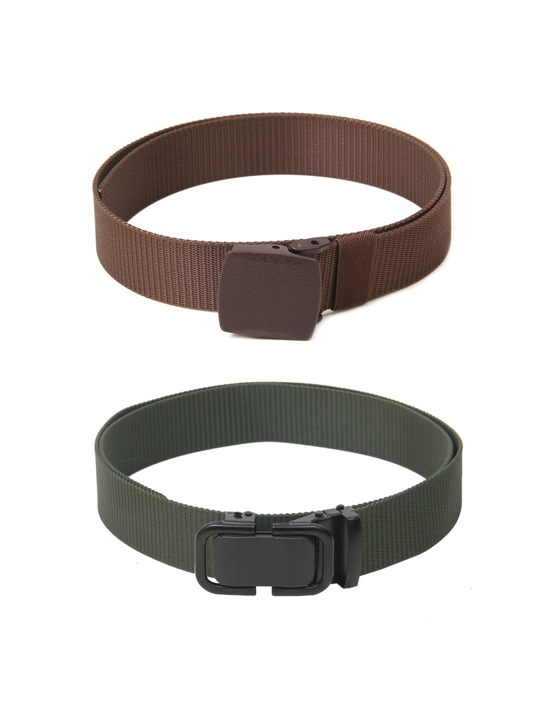 

Calvadoss Girls Set Of 2 Textured Belts, Brown