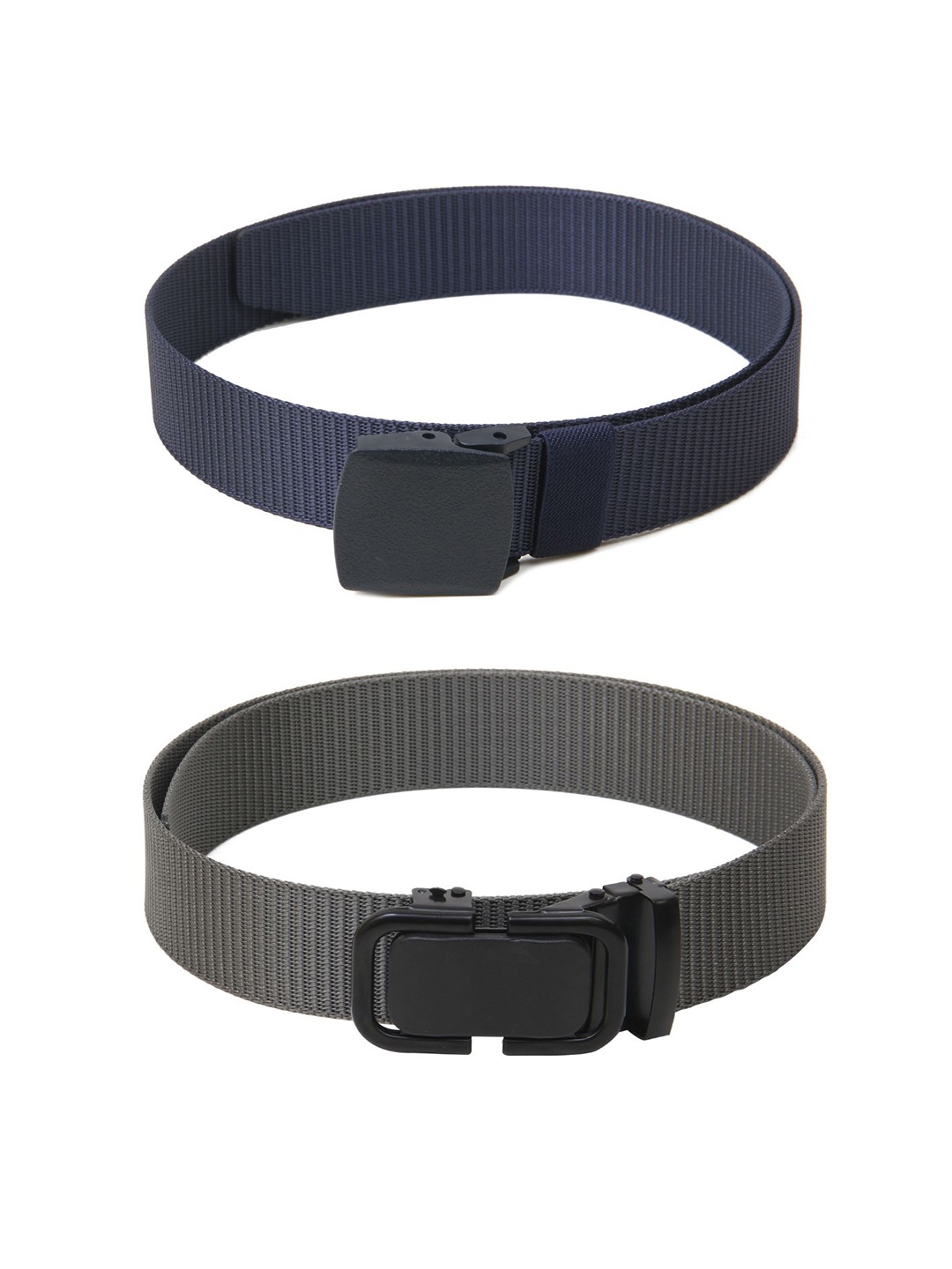 

Calvadoss Girls Set Of 2 Textured Canvas Belts, Navy blue