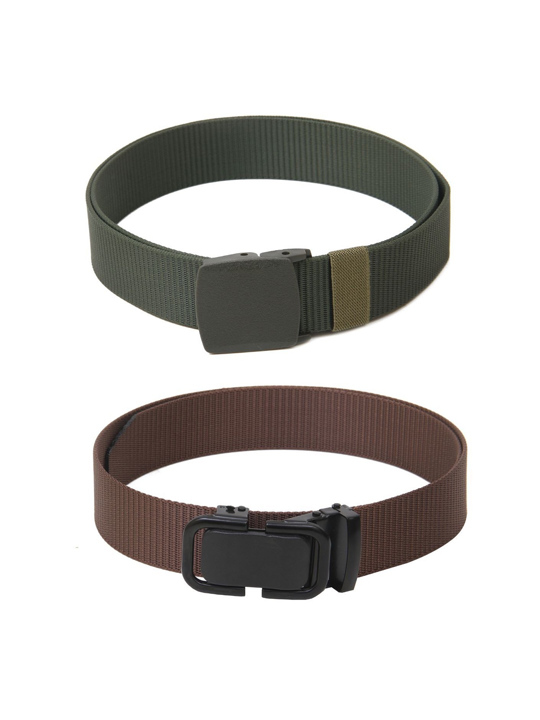

Calvadoss Girls Set of 2 Textured Belts, Green