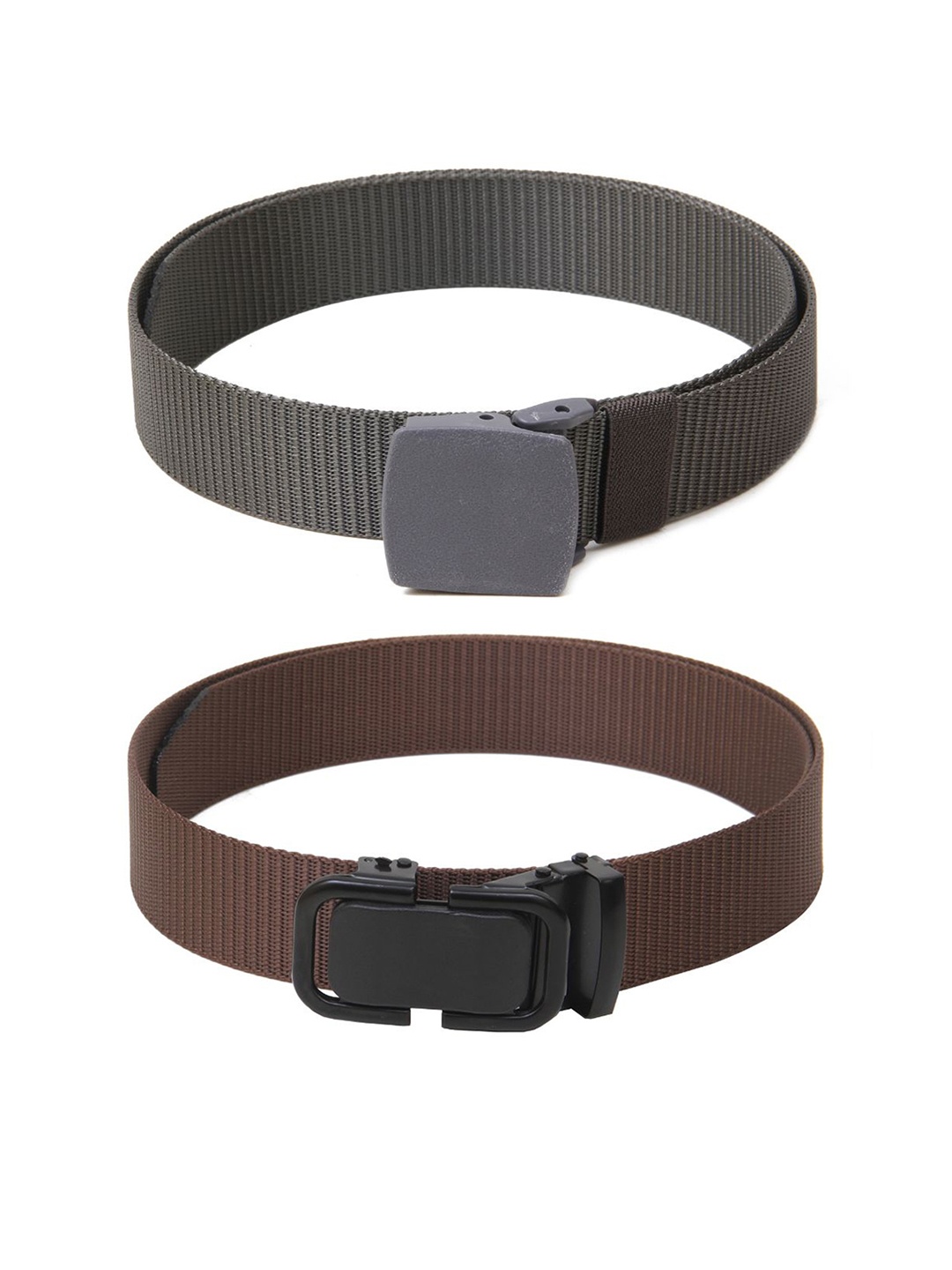 

Calvadoss Girls Set of 2 Textured Belts, Grey
