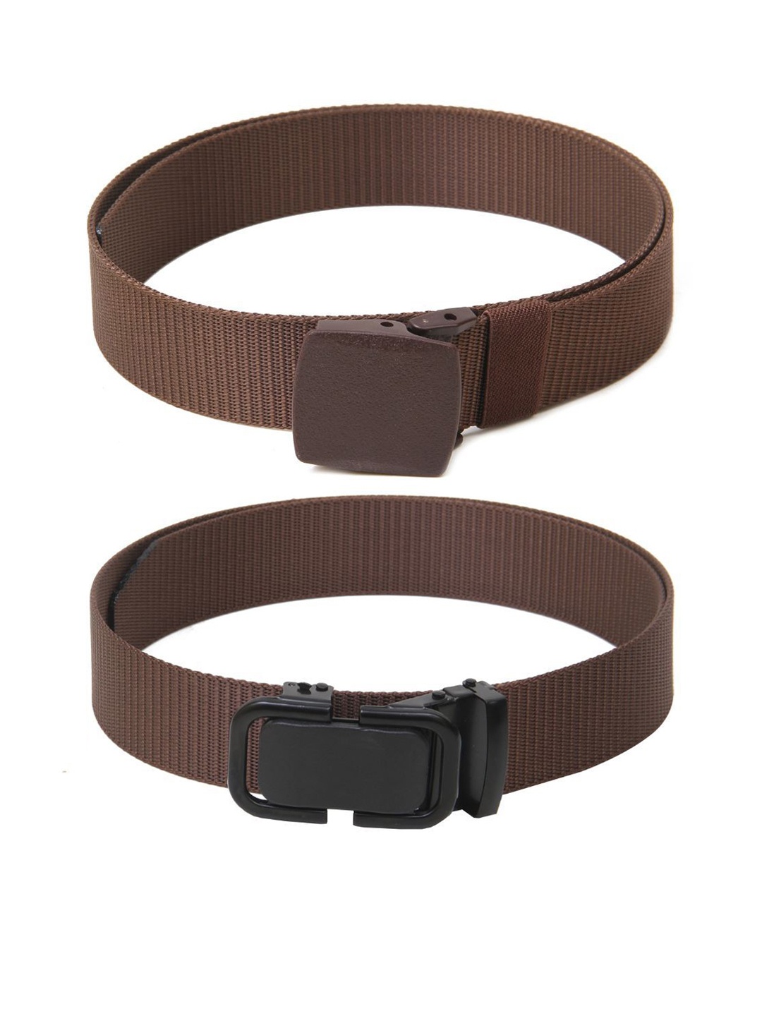 

Calvadoss Girls Set of 2 Textured Belts, Brown