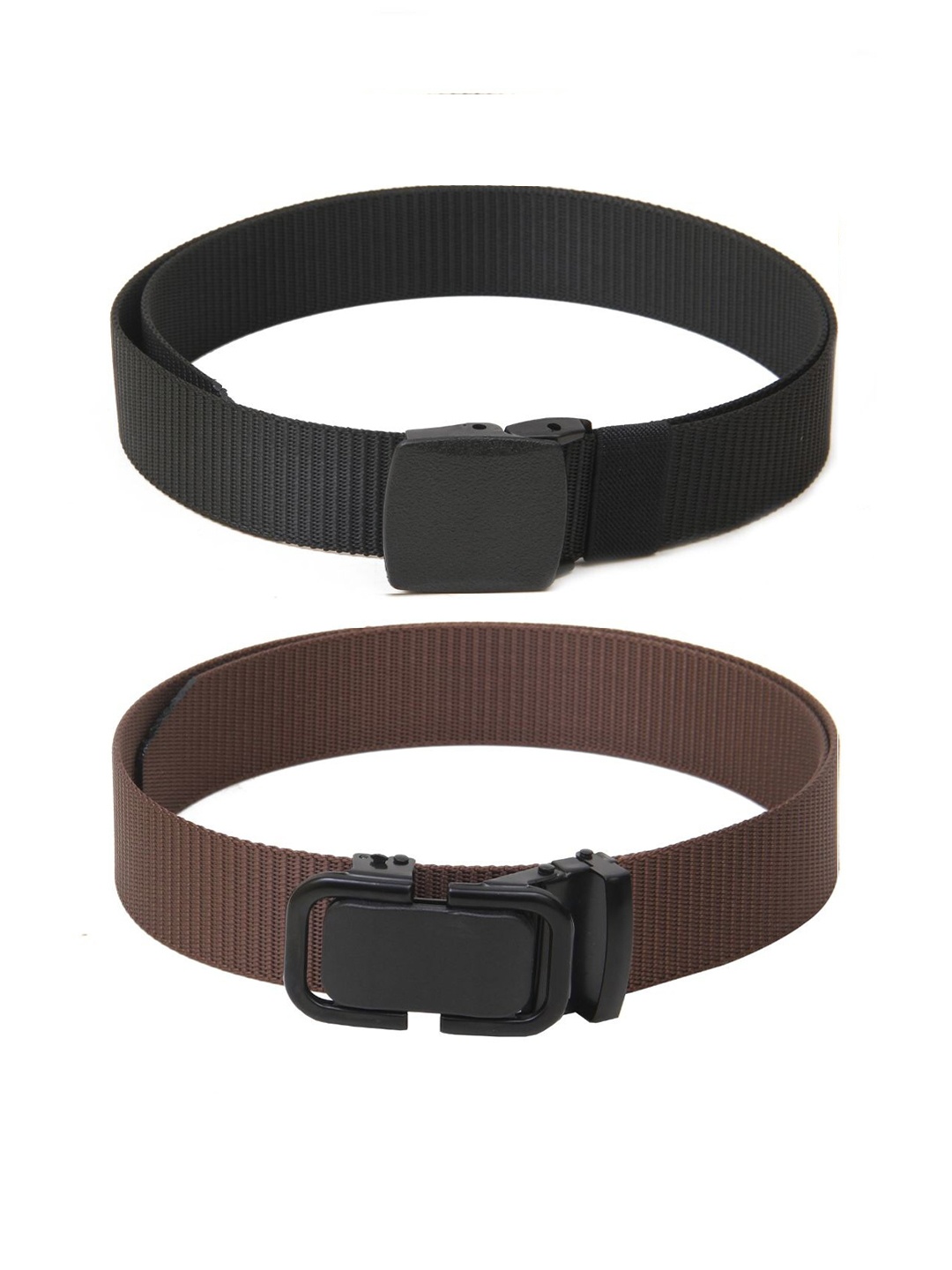 

Calvadoss Girls Set Of 2 Textured Wide Belts, Black
