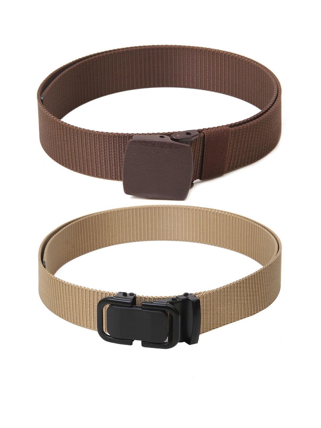 

Calvadoss Girls Set of 2 Textured Belts, Brown