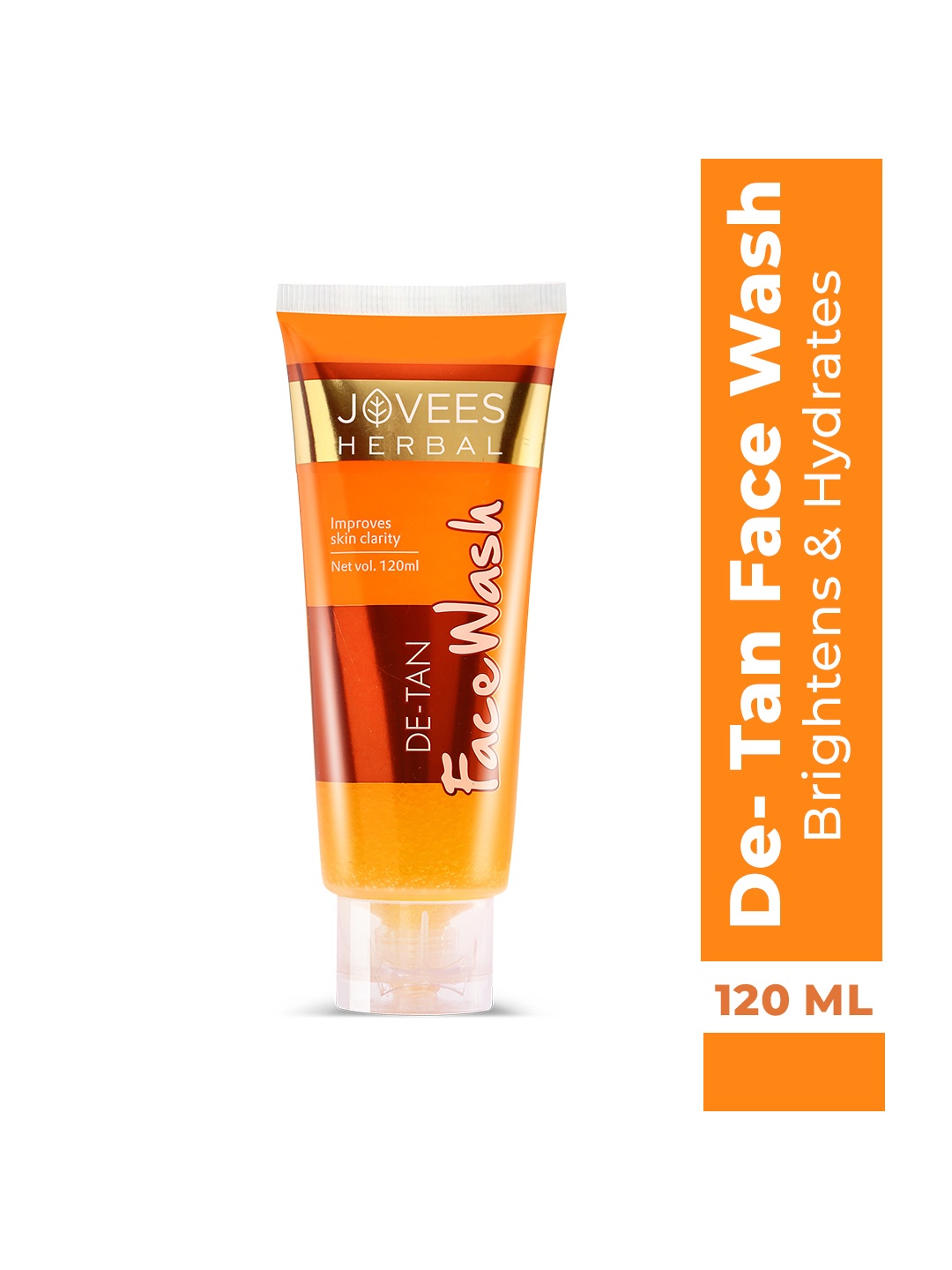 

Jovees Herbal De-Tan Face Wash with Green Tea Leaf - 120 ml, Orange
