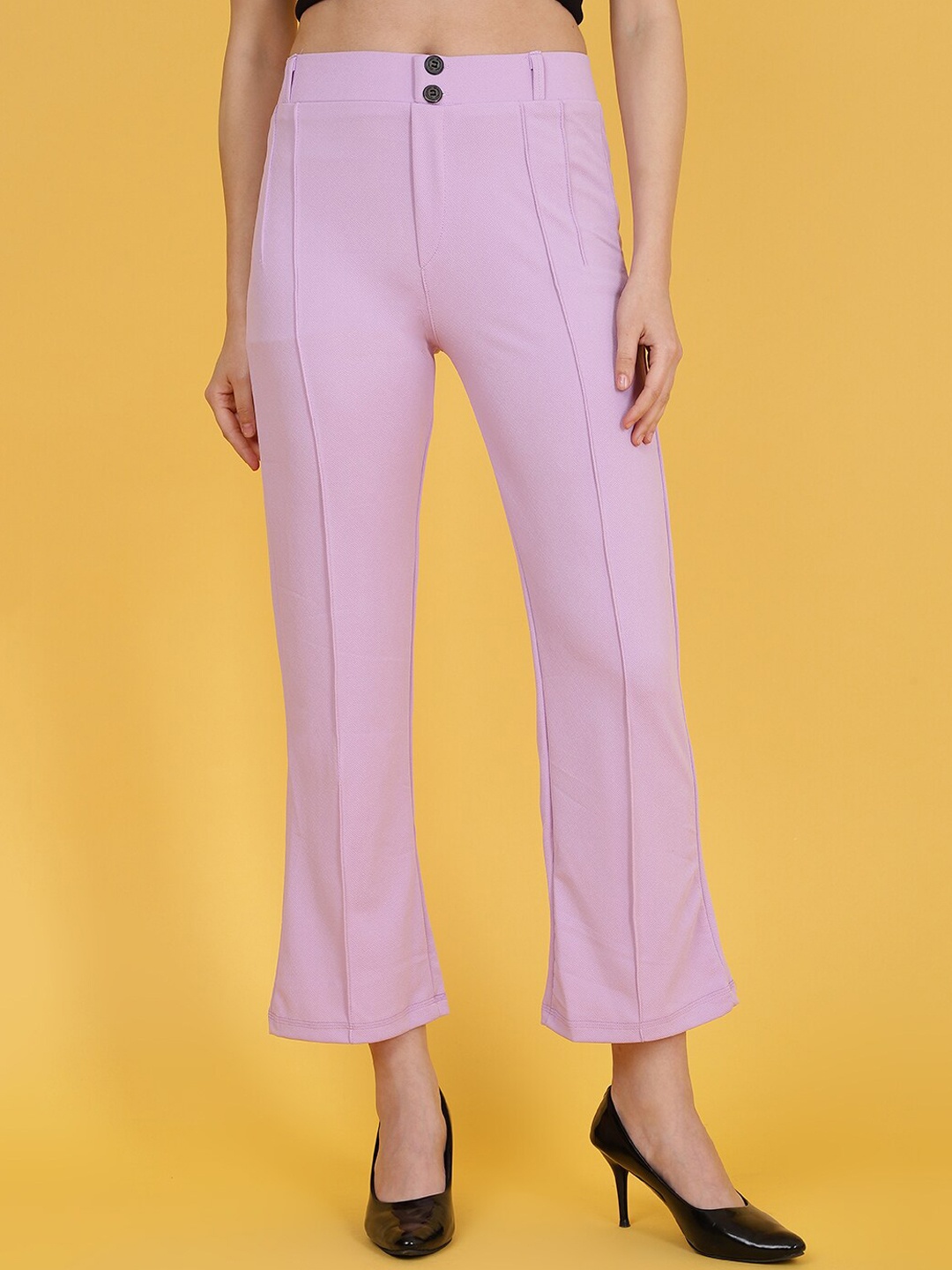 

Wool Trees Women Regular Fit Mid-Rise Trousers, Lavender