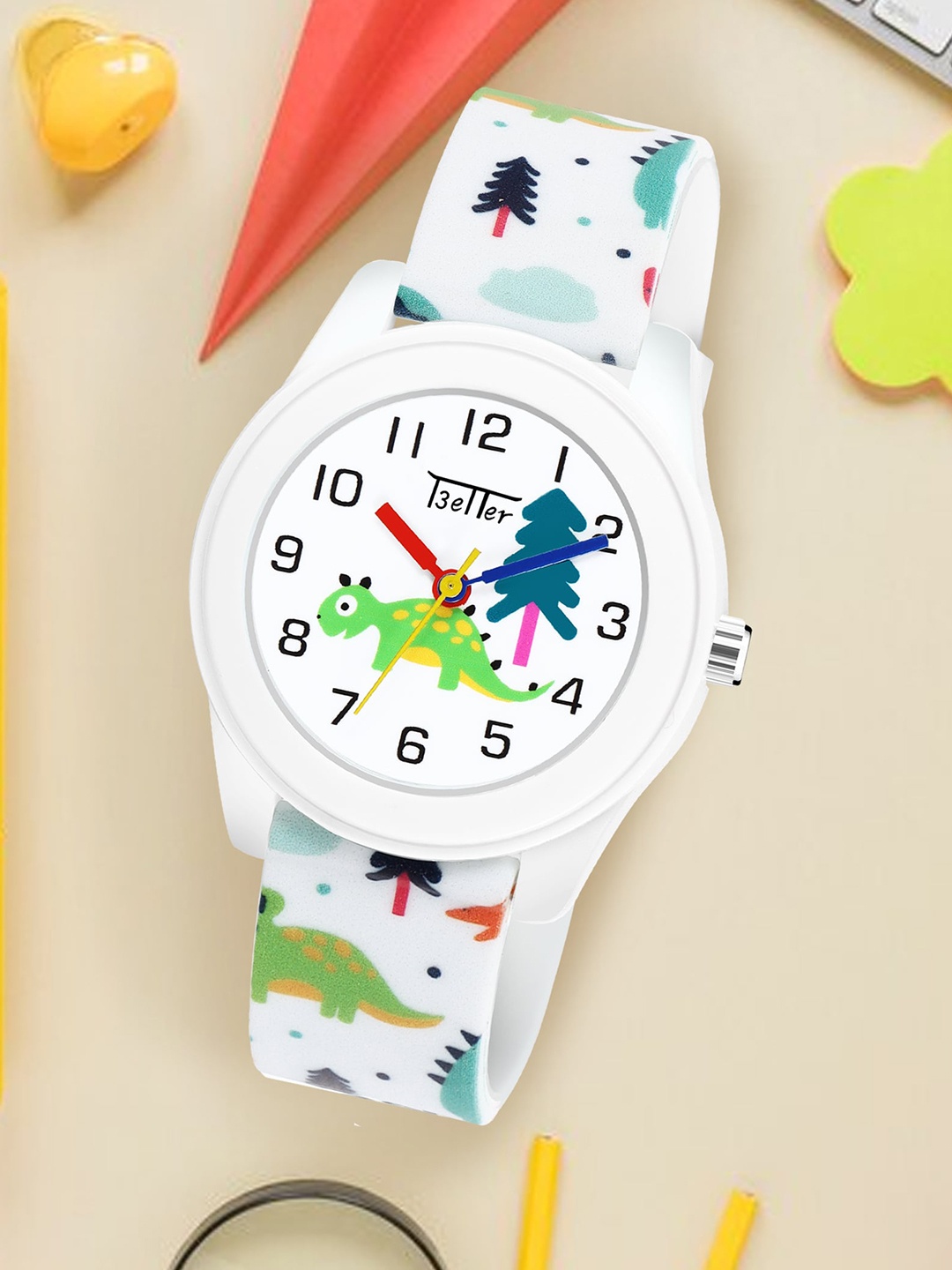 

YOUNG MISSION Better Watches Girls Printed Straps Analogue Watch 1636 WH 02, White