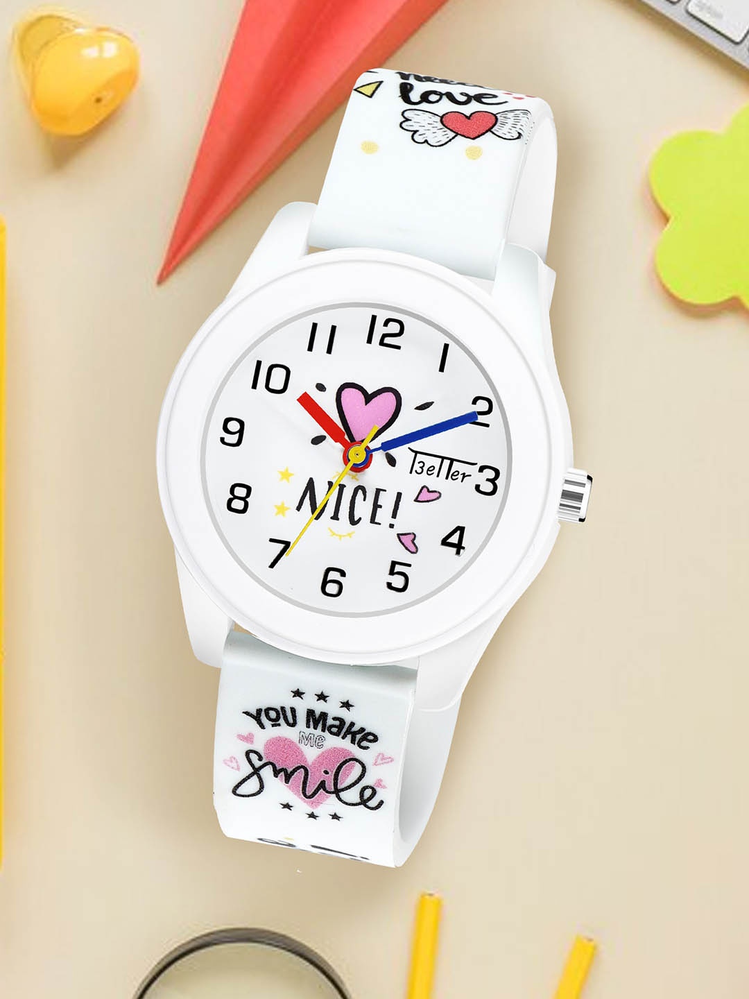 

YOUNG MISSION Girls Printed Analogue Watch Better Watch 1636 WH 01, White