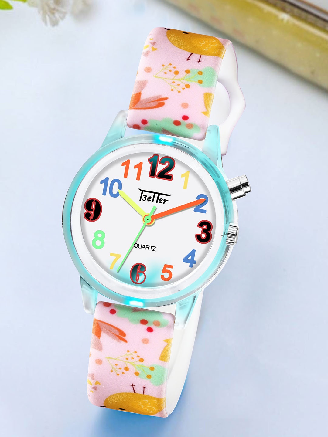 

YOUNG MISSION Better Watches Girls Printed Straps Analogue Watch 1192 PK, Pink