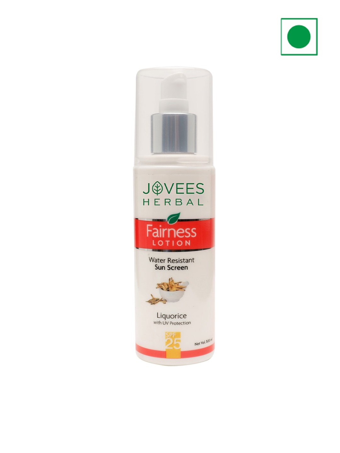 

Jovees Herbal Sunscreen Fairness SPF 25 Lotion For Oily Sensitive Protects -100ml, Transparent