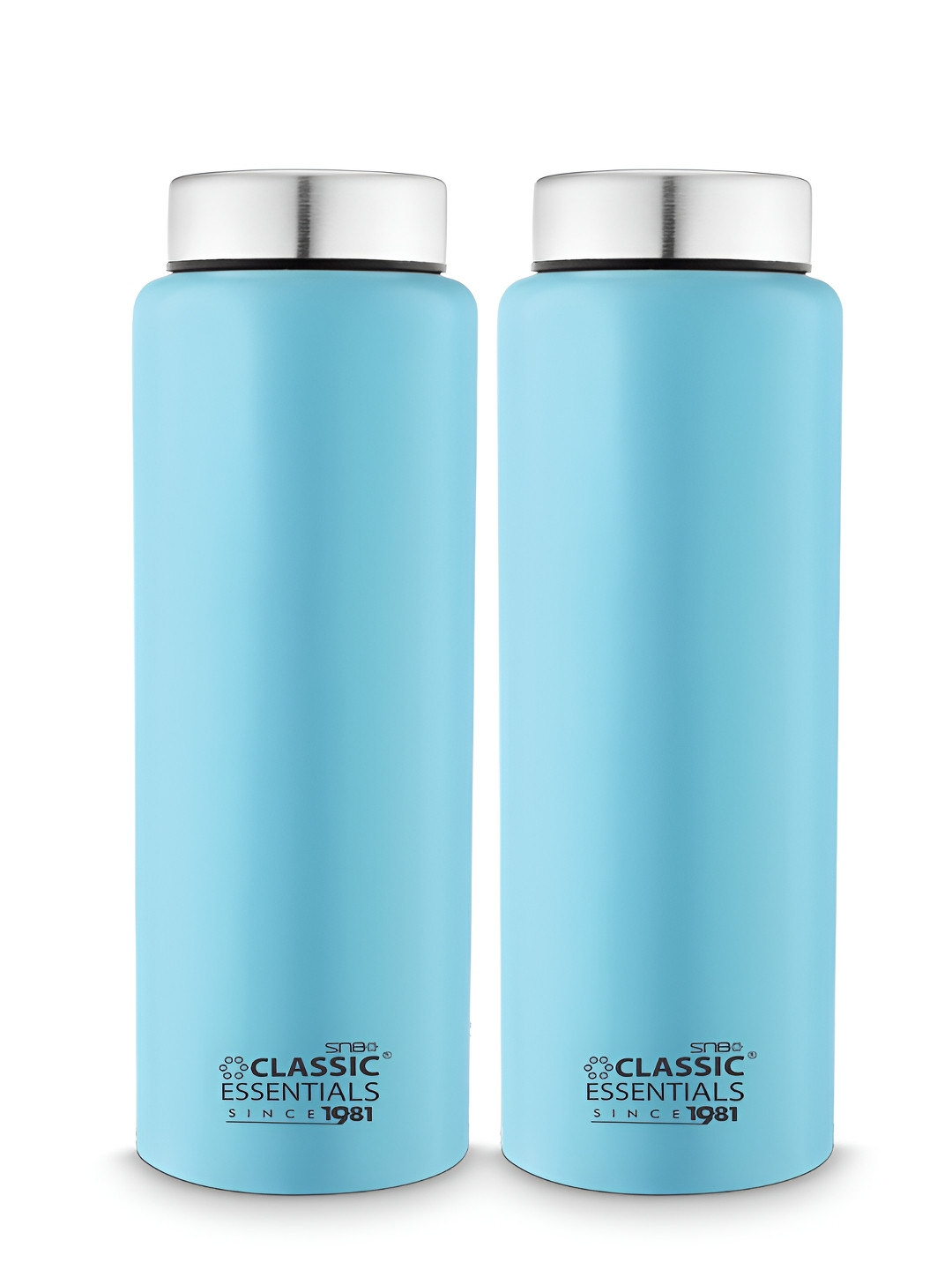 

Classic Essentials Blue & Silver-Toned 2 Pieces Stainless Steel Water Bottles