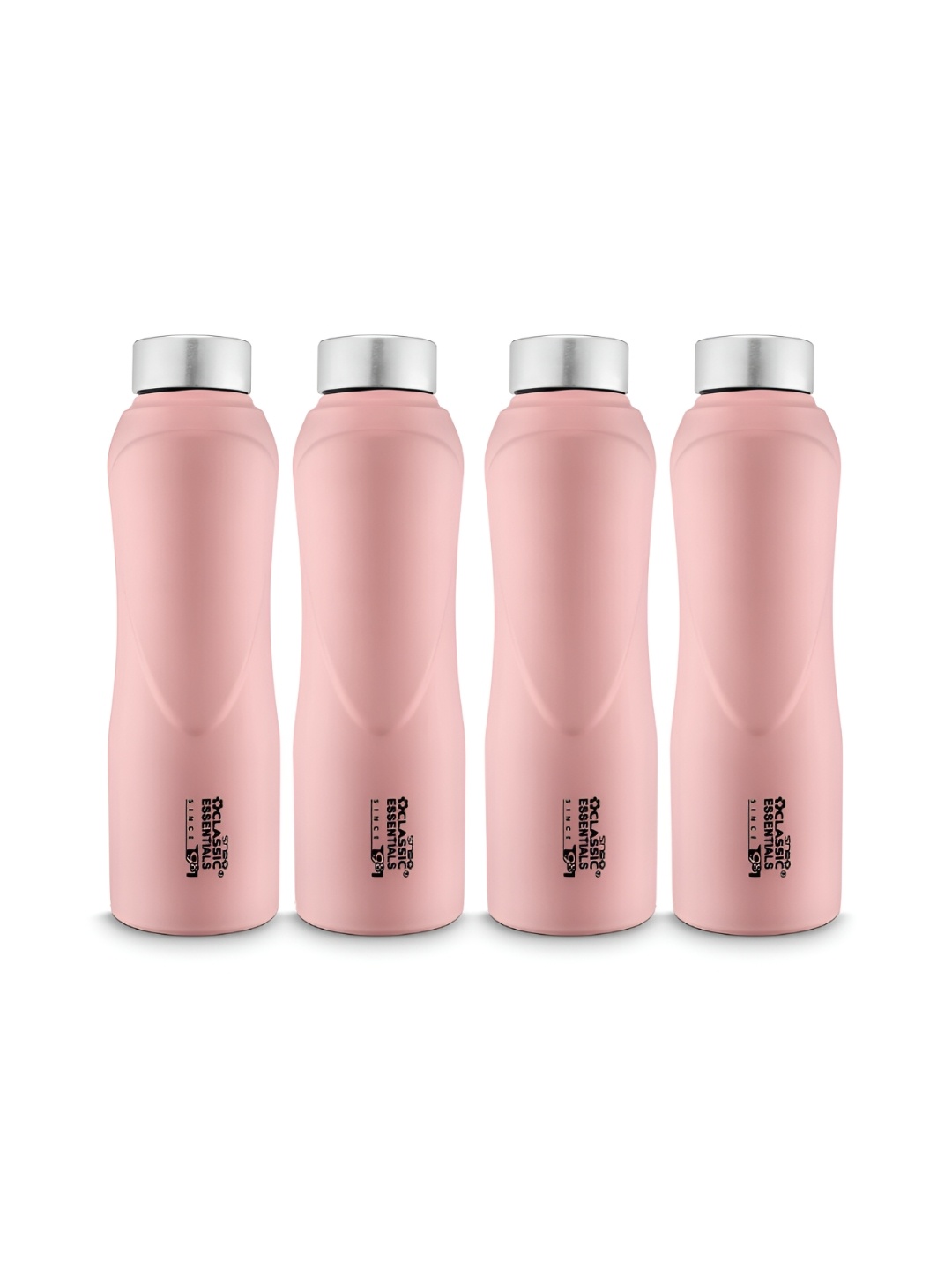 

Classic Essentials Pink 4 Pieces Stainless Steel Puro Water Bottle 1L each