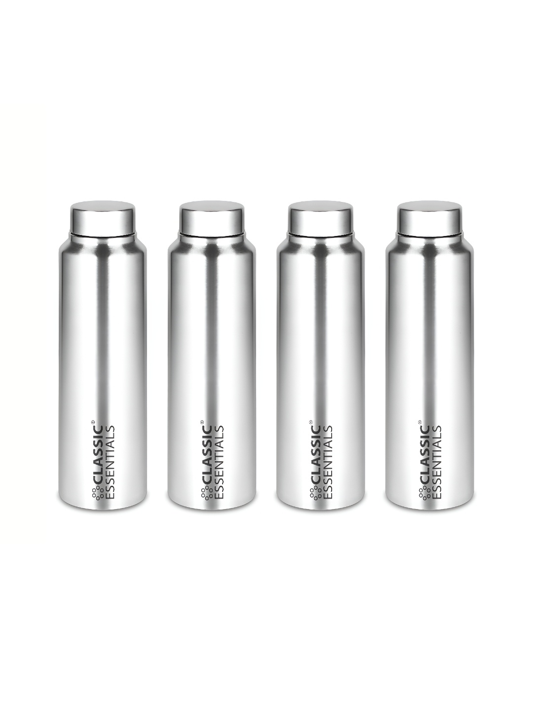 

Classic Essentials Silver-Toned 4 Pieces Stainless Steel Water Bottles 1 L Each