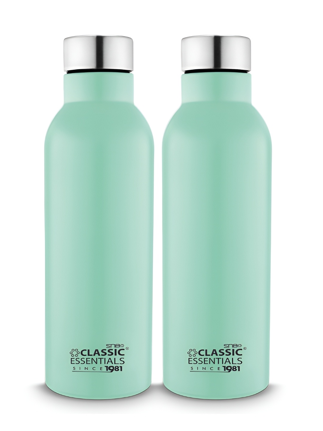 

Classic Essentials Sea Green 2 Pieces Stainless Steel Capsule Water Bottle 1L each