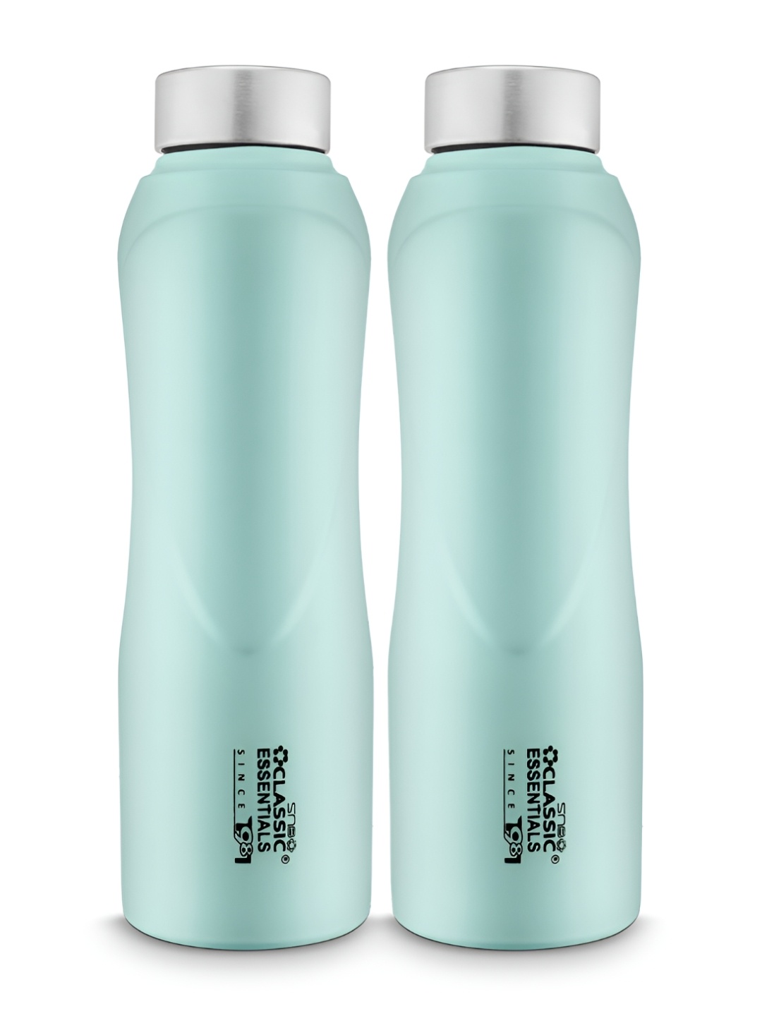 

Classic Essentials Sea Green 2 Pieces Stainless Steel Water Bottles 1 L Each