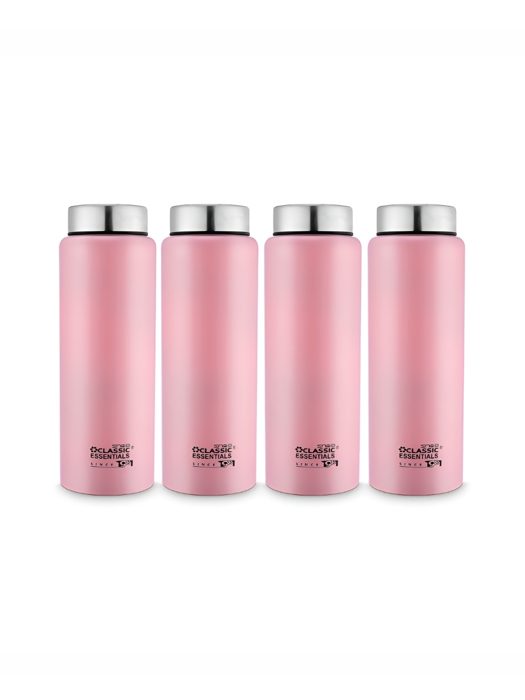 

Classic Essentials Pink 4 Pieces Stainless Steel Water Bottle 1L each