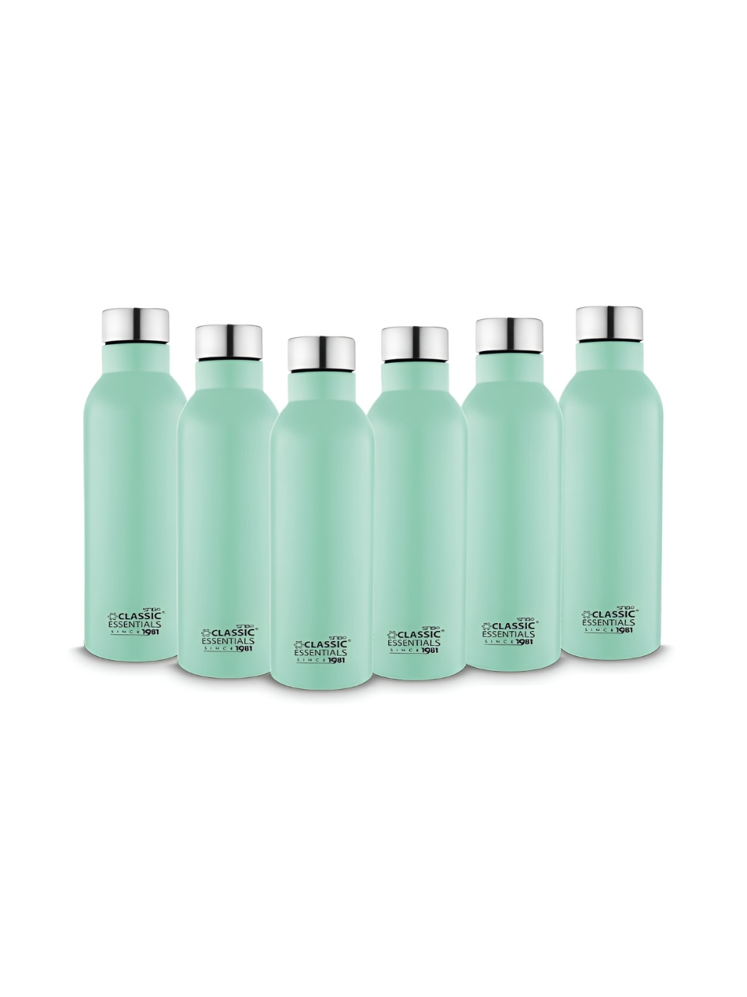 

Classic Essentials Green 6 Pieces Stainless Steel Capsule Water Bottle 1L each