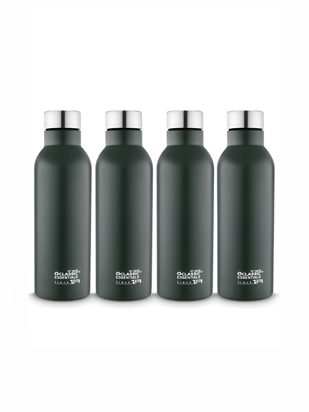 

Classic Essentials Olive Green 4 Pieces Stainless Steel Water Bottles 1 L Each