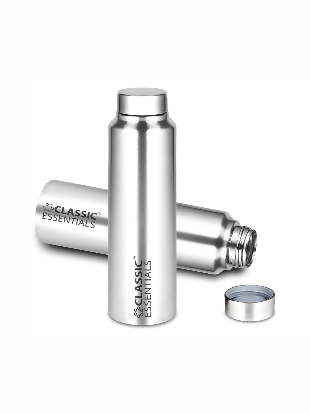 

Classic Essentials Silver-Toned 2 Pieces Stainless Steel Water Bottles
