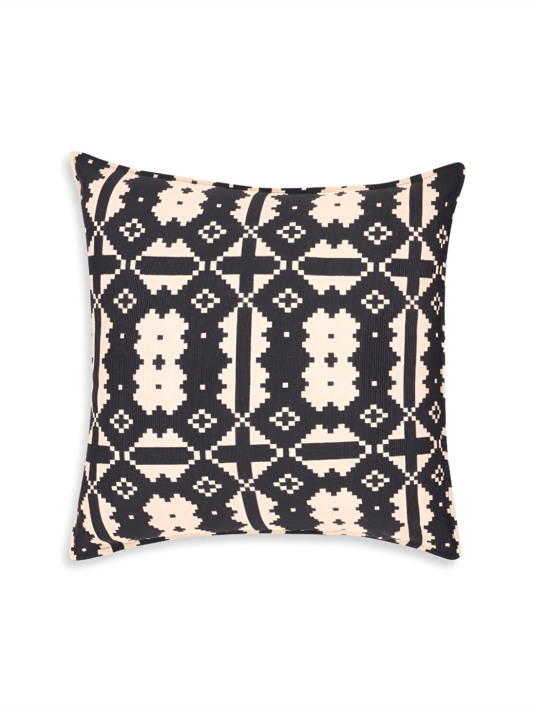 

Fashionhub Beige & Black Geometric Cotton Square Cushion Covers