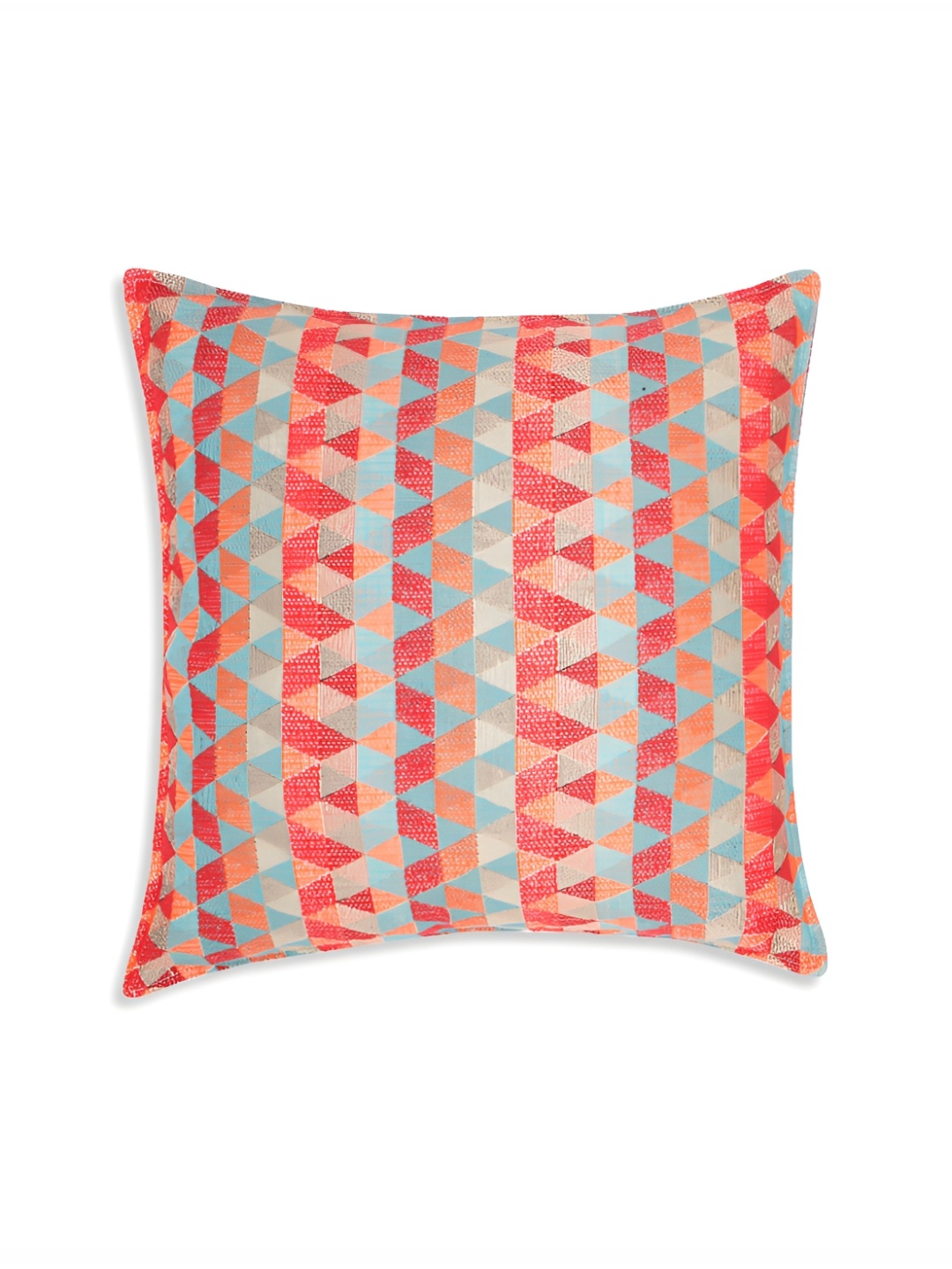 

Fashionhub Red & Blue Geometric Cotton Square Cushion Covers