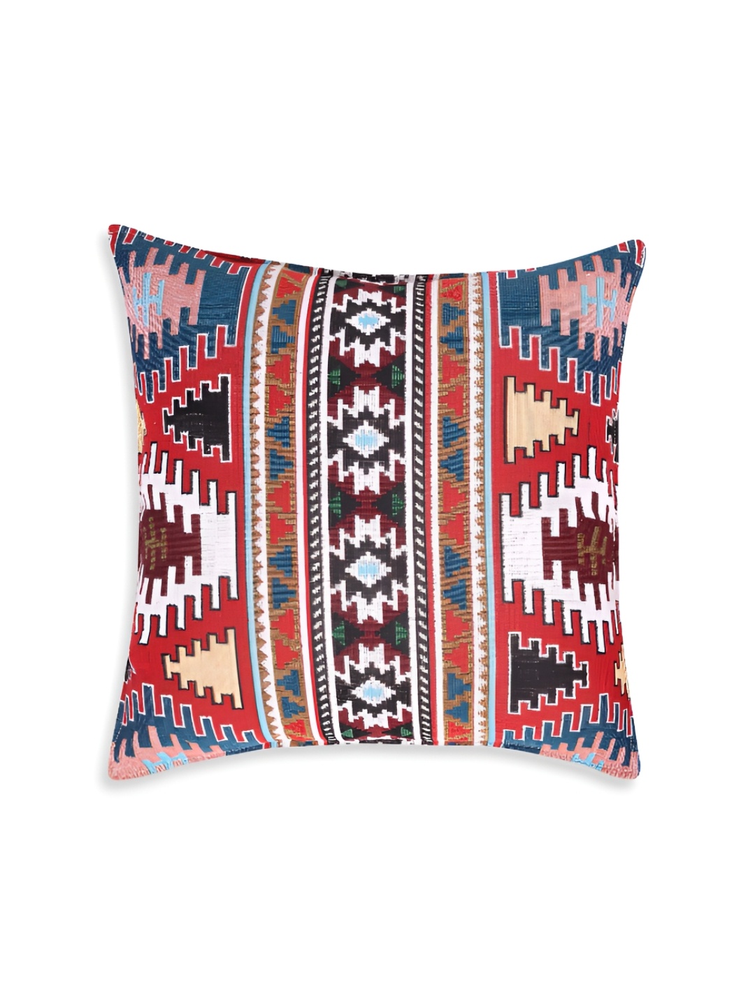 

Fashionhub Black & Red Geometric Cotton Square Cushion Covers