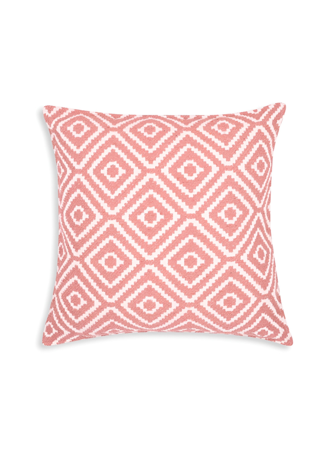 

Fashionhub Beige & Pink Geometric Cotton Square Cushion Covers