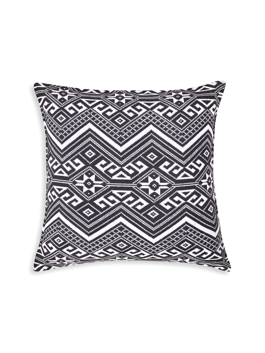 

Fashionhub White & Black Geometric Cotton Square Cushion Covers
