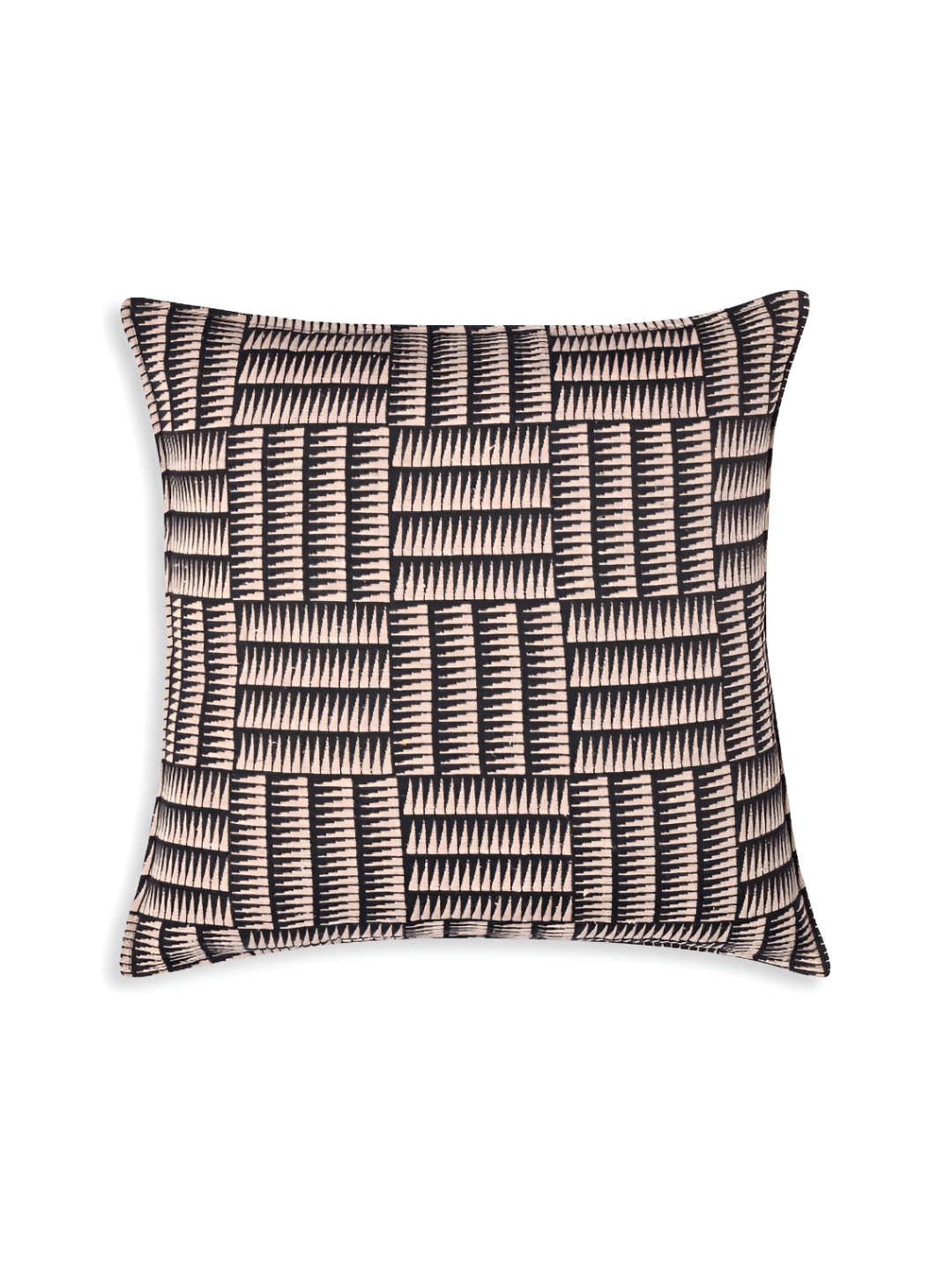

Fashionhub Beige & Black Geometric Cotton Square Cushion Covers