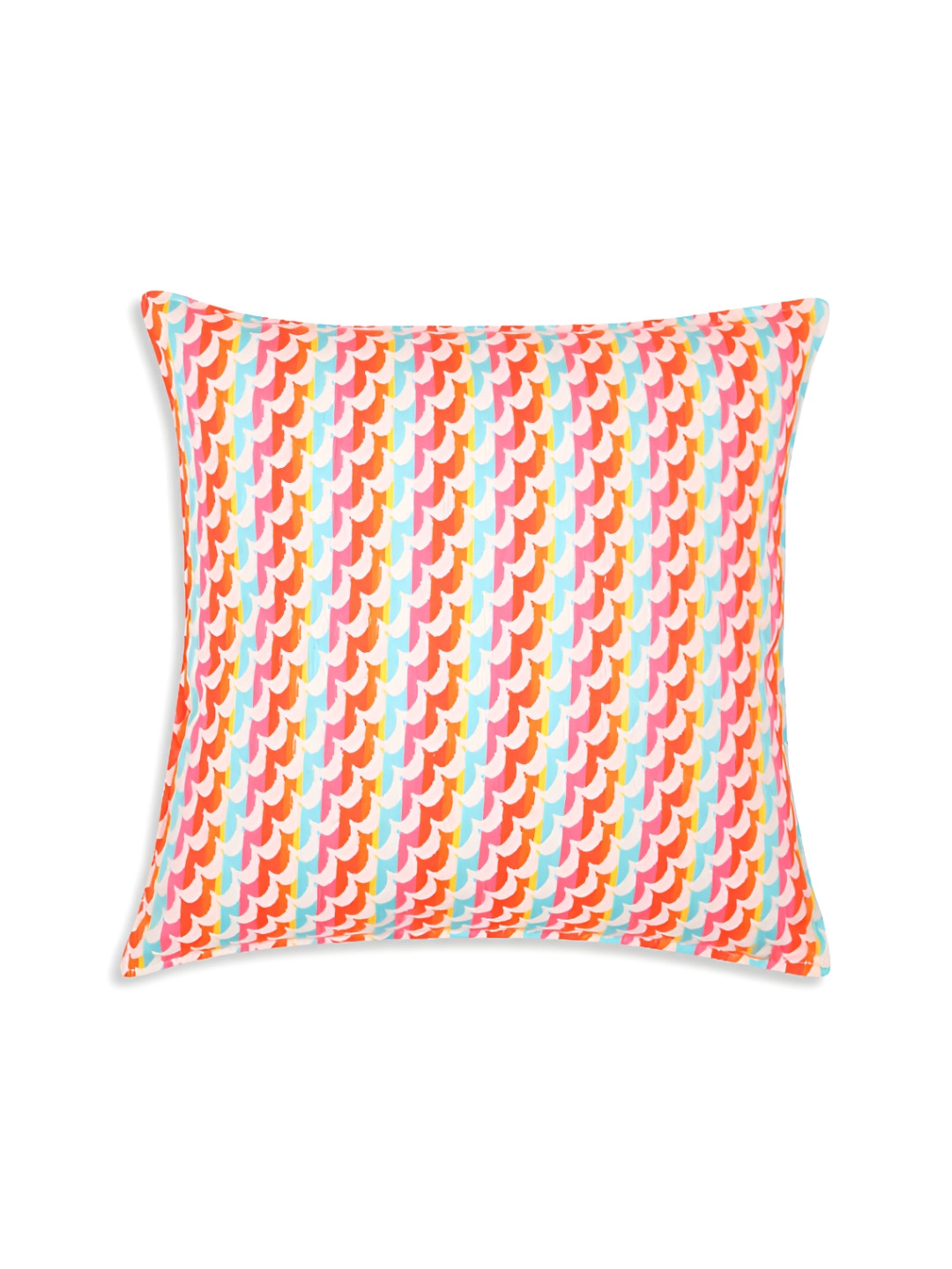 

Fashionhub Peach-Coloured & Red Abstract Cotton Square Cushion Covers
