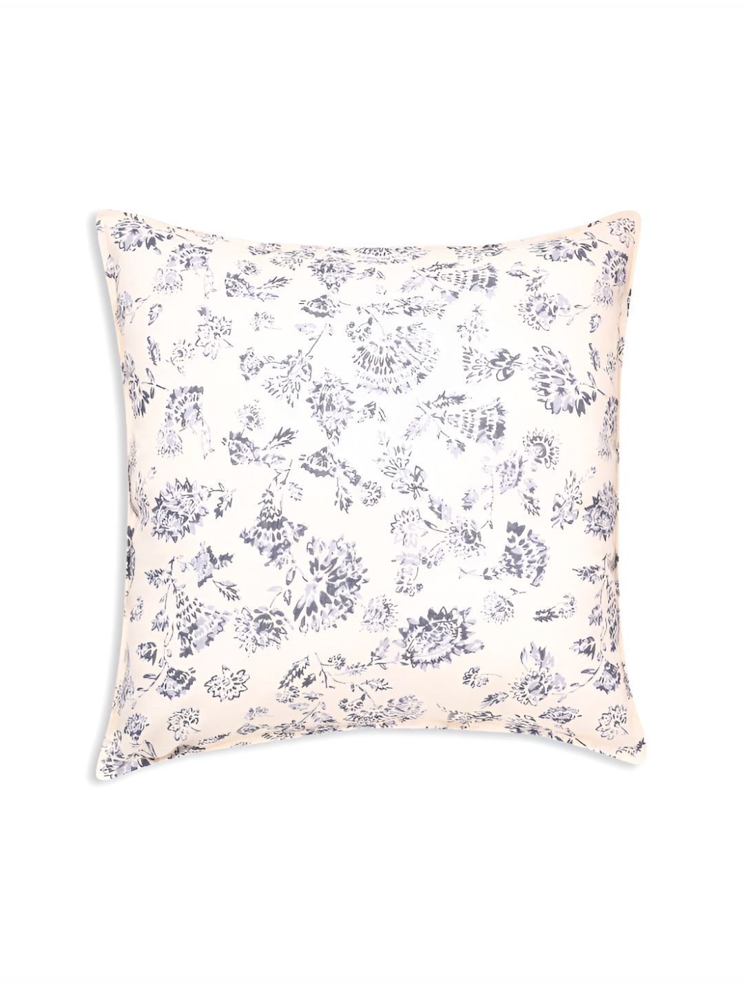 

Fashionhub Off White & Blue Floral Cotton Square Cushion Covers