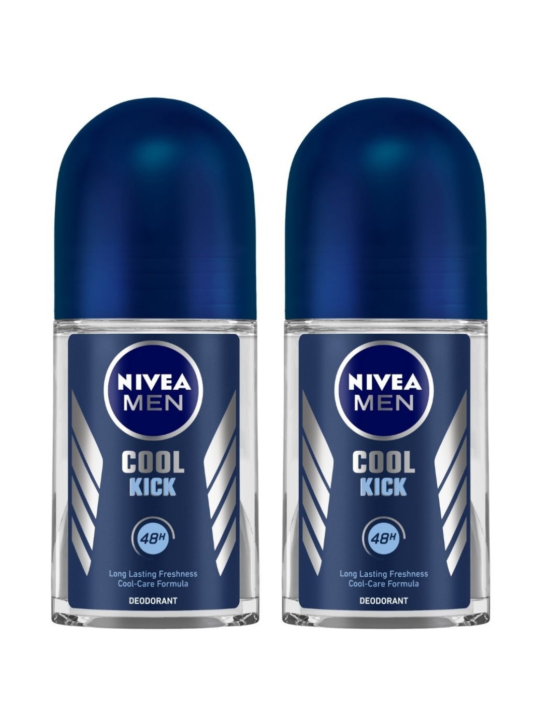 

Nivea Men Set of 2 Cool Kick Roll-On 48h Deodorant - 50 ml Each, Blue