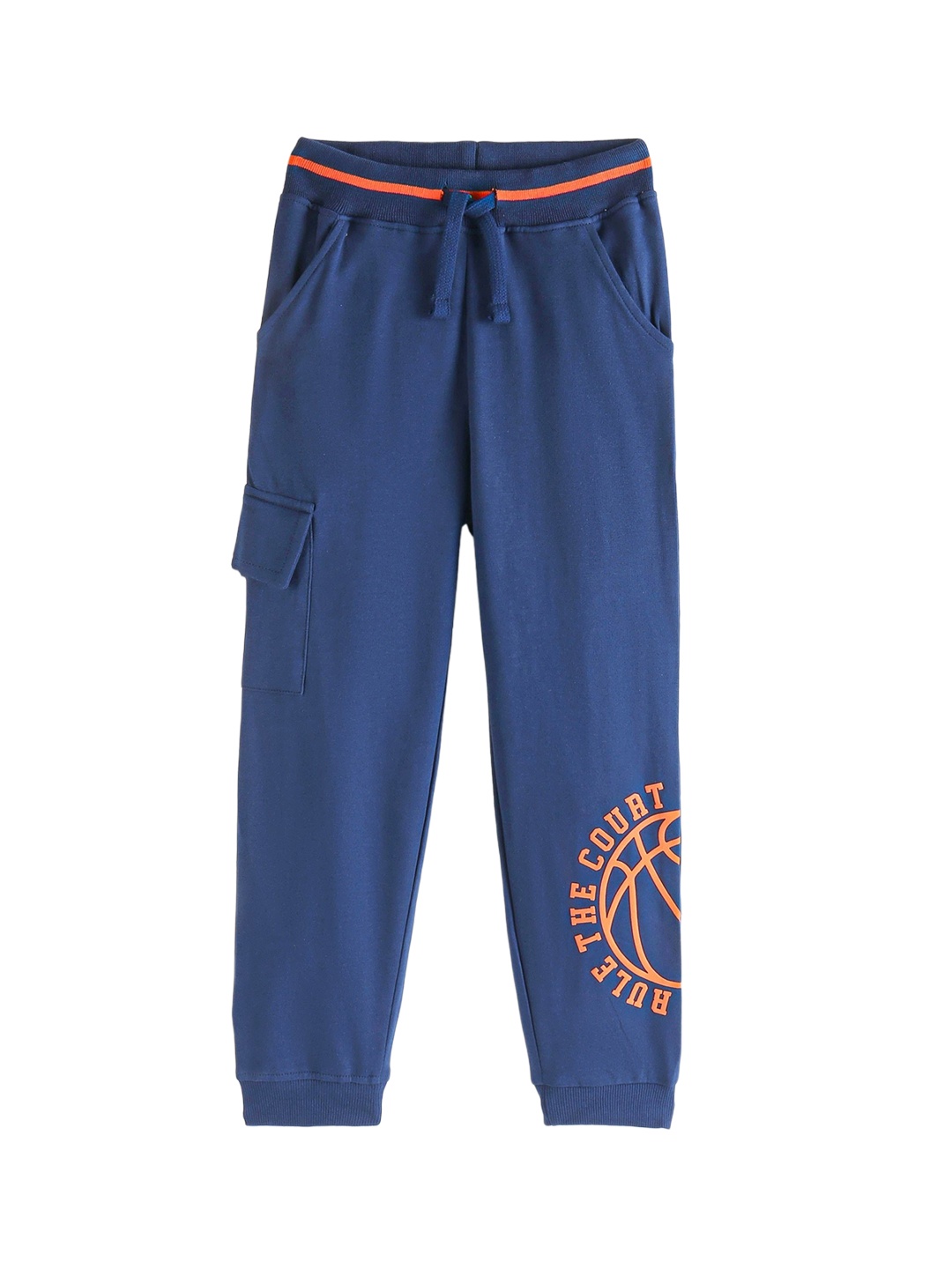 

Honeyhap Boys Printed Pure Cotton Bio Finish Cargo Lounge Joggers, Blue
