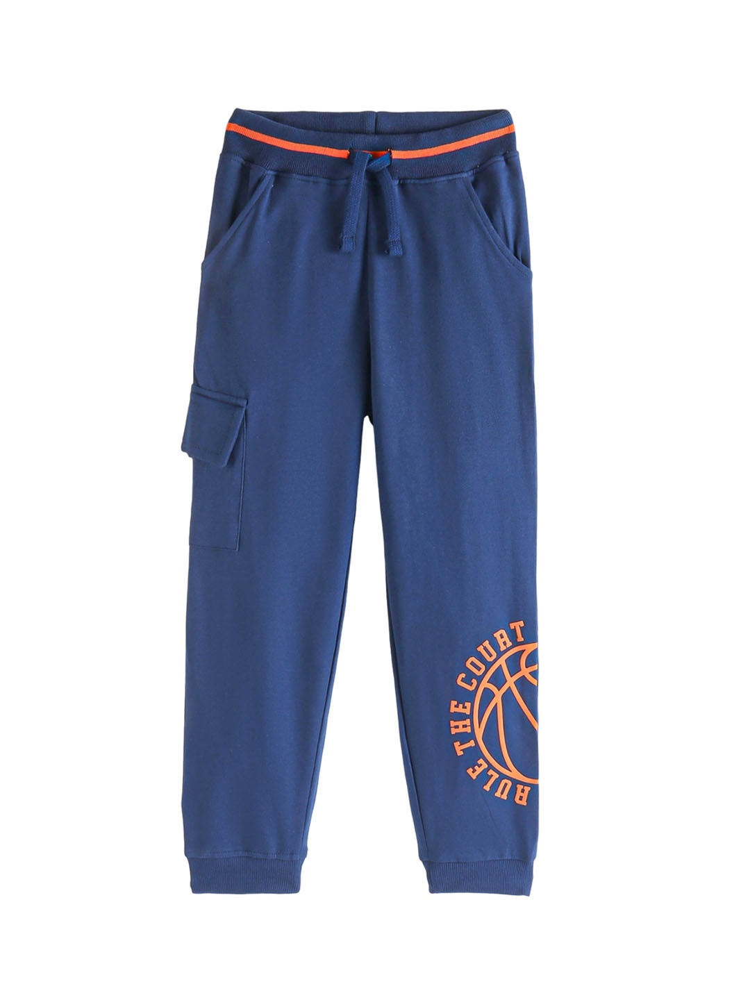 

Honeyhap Boys Printed Pure Cotton Bio Finish Cargo Lounge Joggers, Navy blue