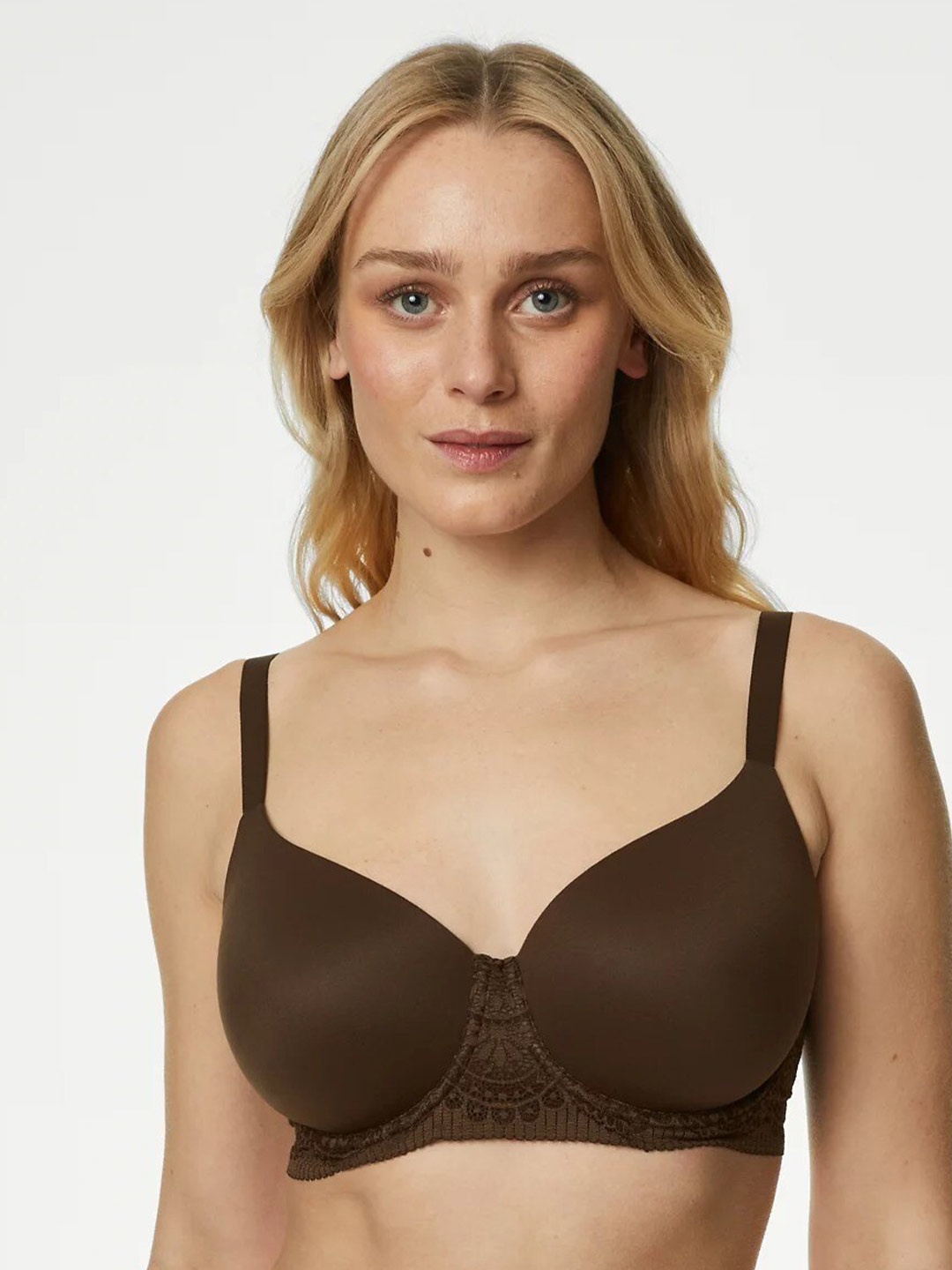 

Marks & Spencer Full Coverage Underwired Lightly Padded T-shirt Bra All Day Comfort, Brown