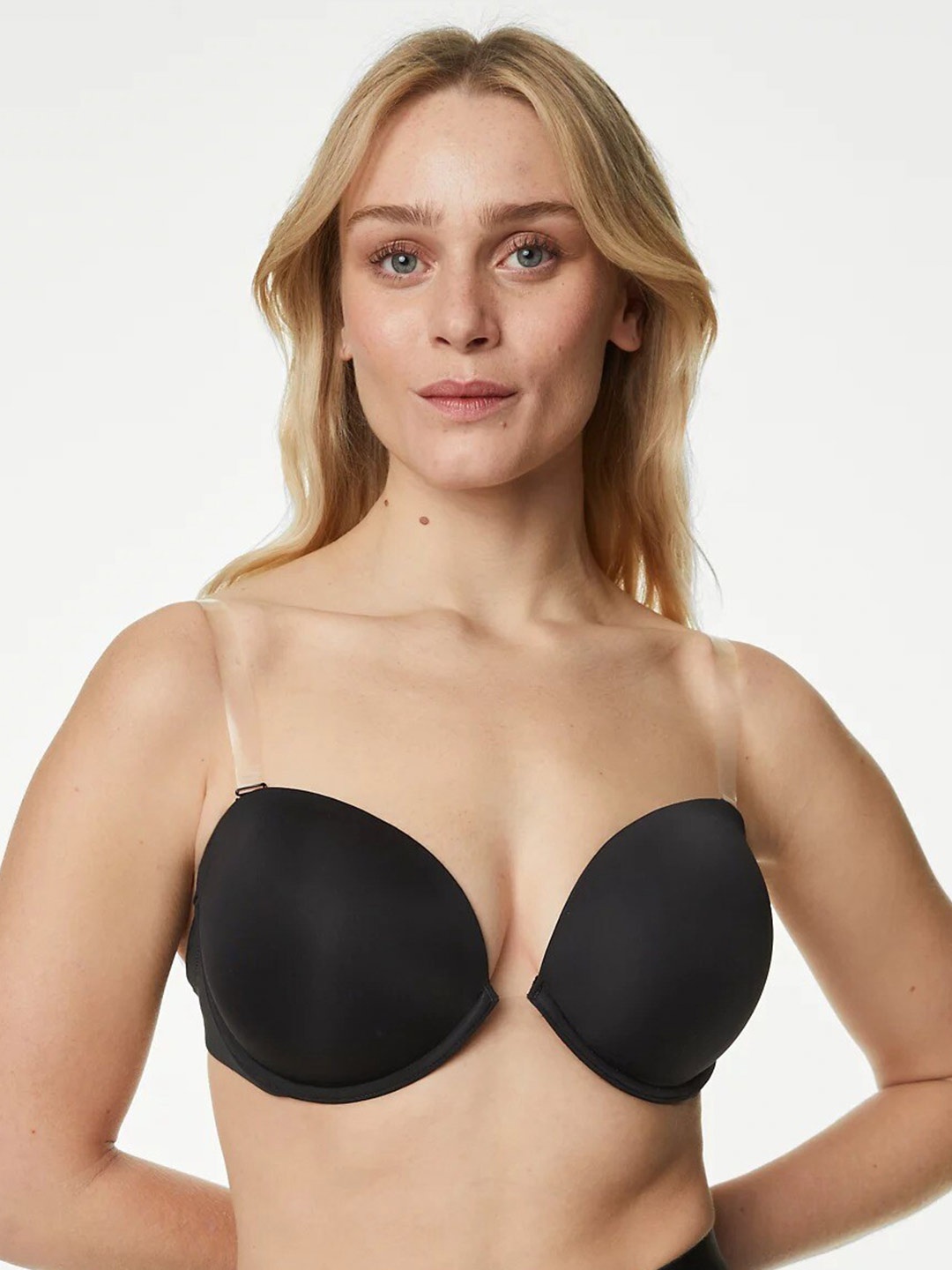 

Marks & Spencer Full Coverage Underwired Heavily Padded Push-Up Bra with All Day Comfort, Black