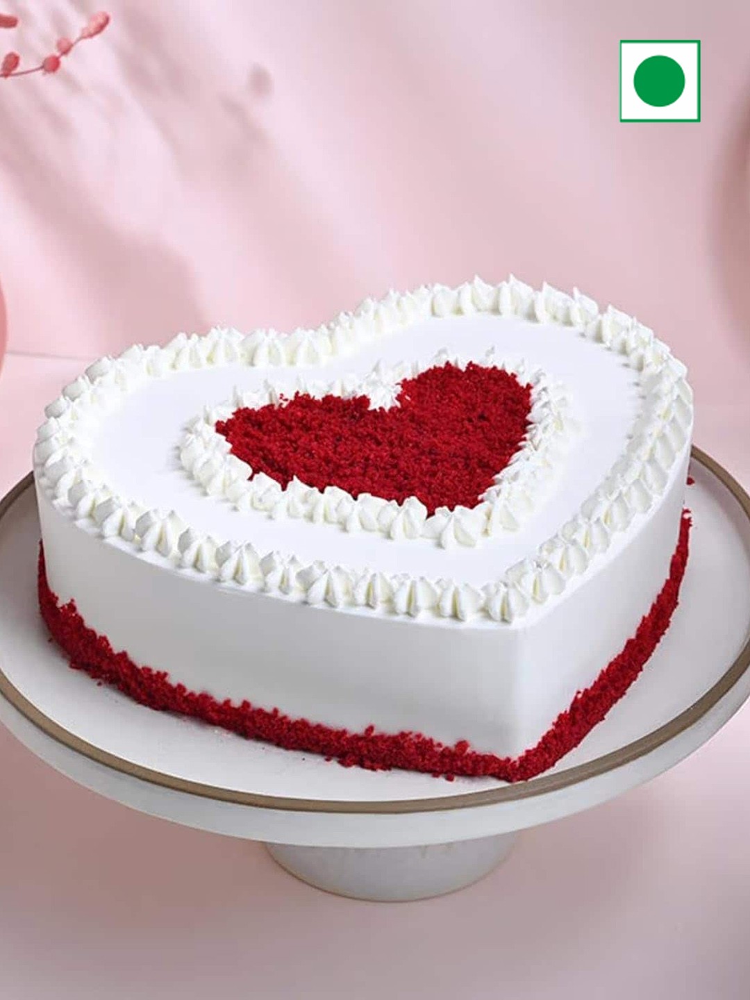 

Floweraura 10 Pcs Red Rose Flower Bouquet With Red Velvet Eggless Cake -500g