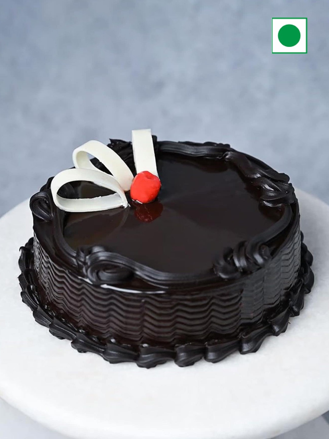 Floweraura Chocolate Flavour Eggless Round Cake 500gm with12-Pcs Fresh Rose Bouquetx, Yellow