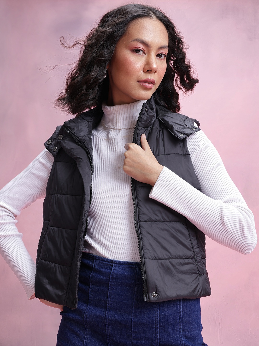 

DressBerry Women Padded Gilet Jacket, Black
