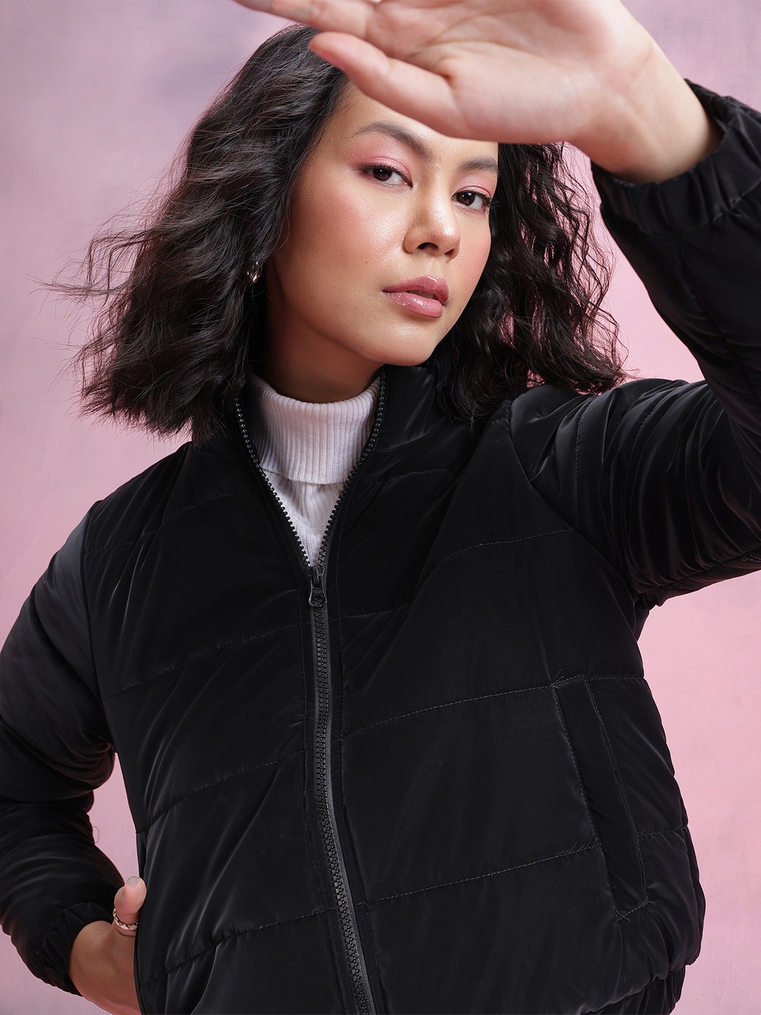 

DressBerry Women Puffer Jacket, Black
