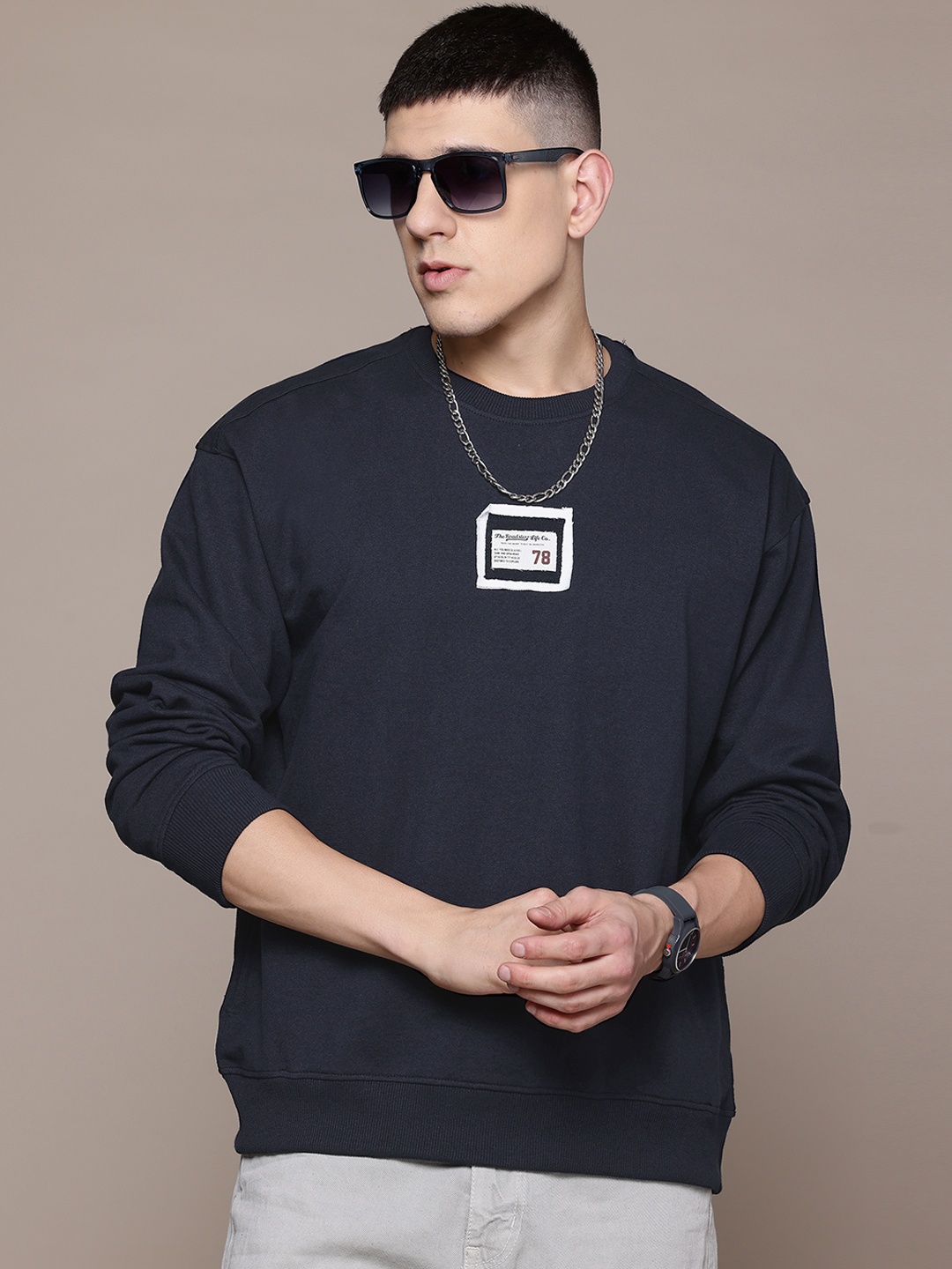 

The Roadster Lifestyle Co. Relaxed Fit Sweatshirt, Navy blue