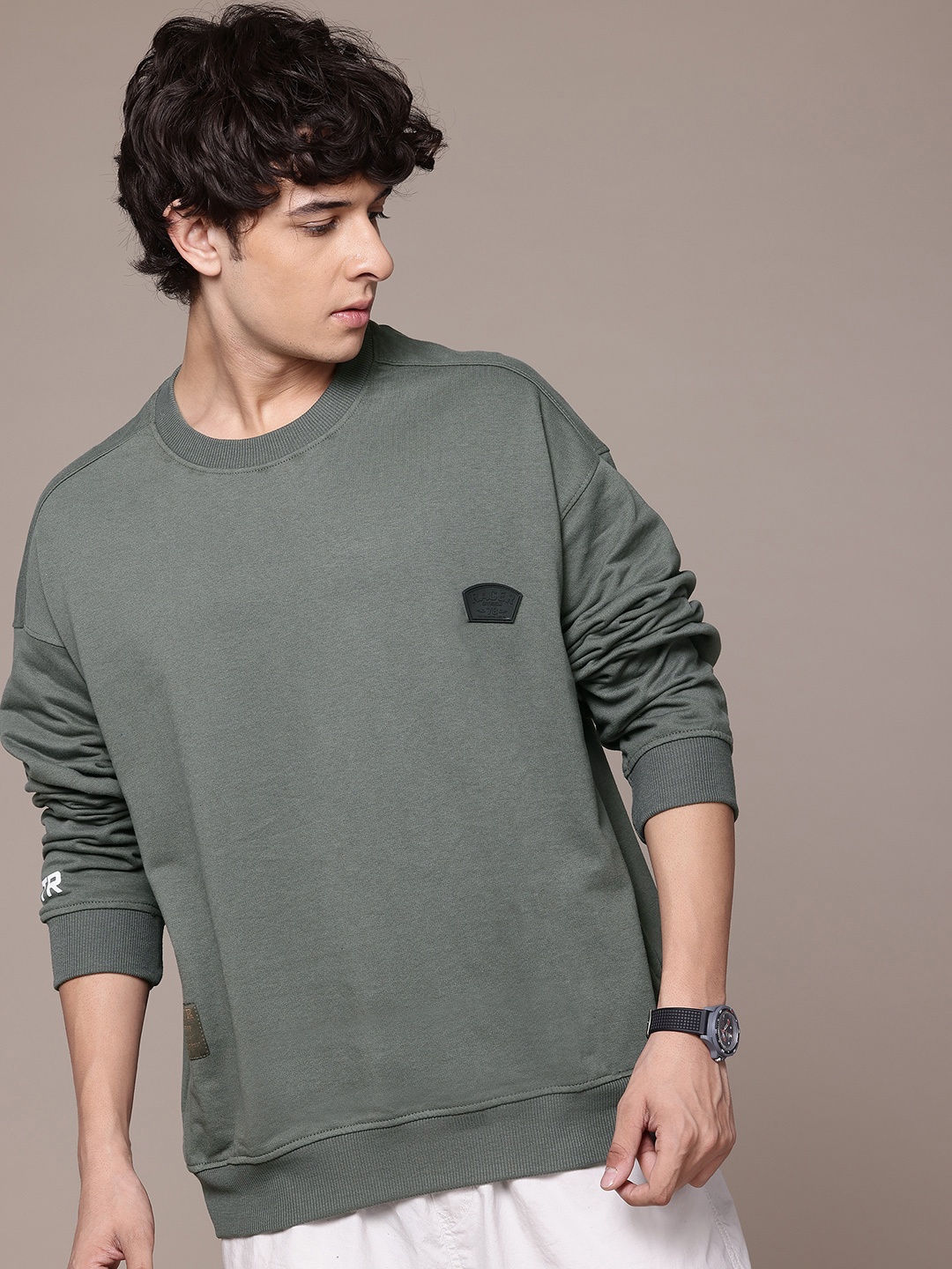 

The Roadster Lifestyle Co. Oversized Fit Sweatshirt, Olive