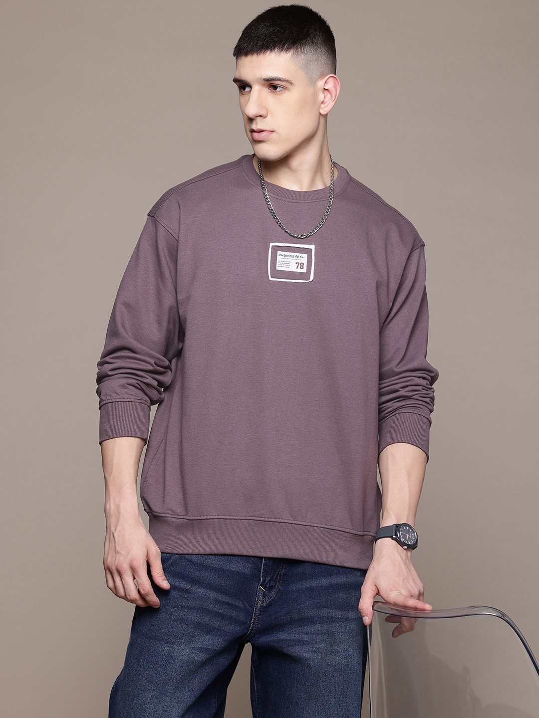 

Roadster The Lifestyle Co. Round Neck Sweatshirt, Purple
