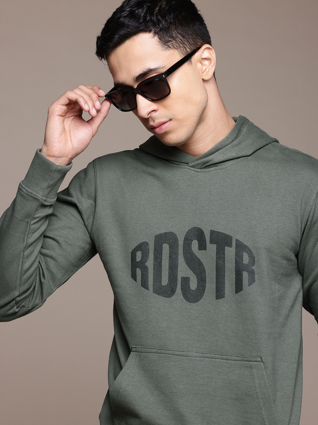 

The Roadster Lifestyle Co. Printed Hooded Sweatshirt, Green