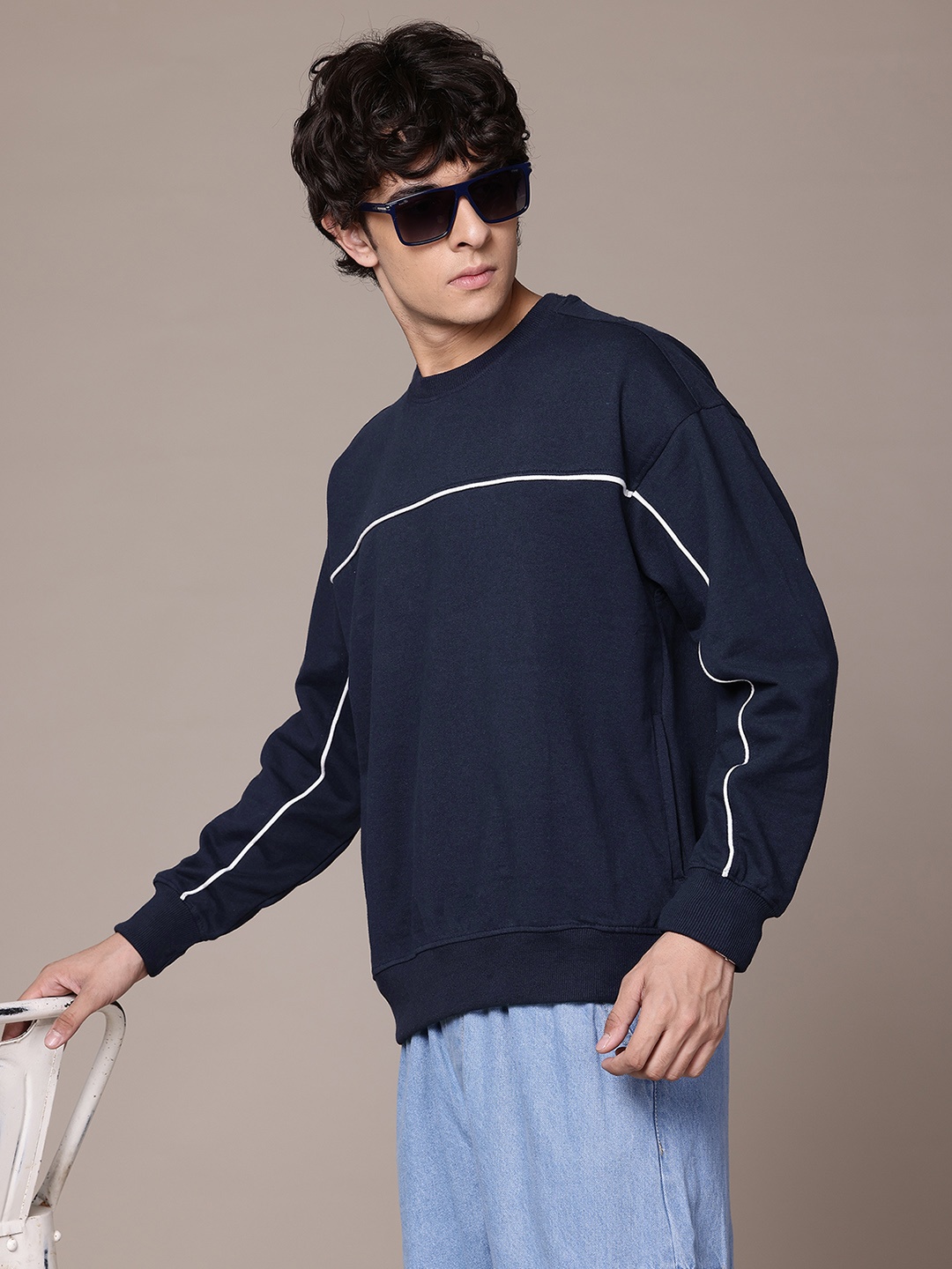 

The Roadster Lifestyle Co. Oversized Fit Sweatshirt, Navy blue