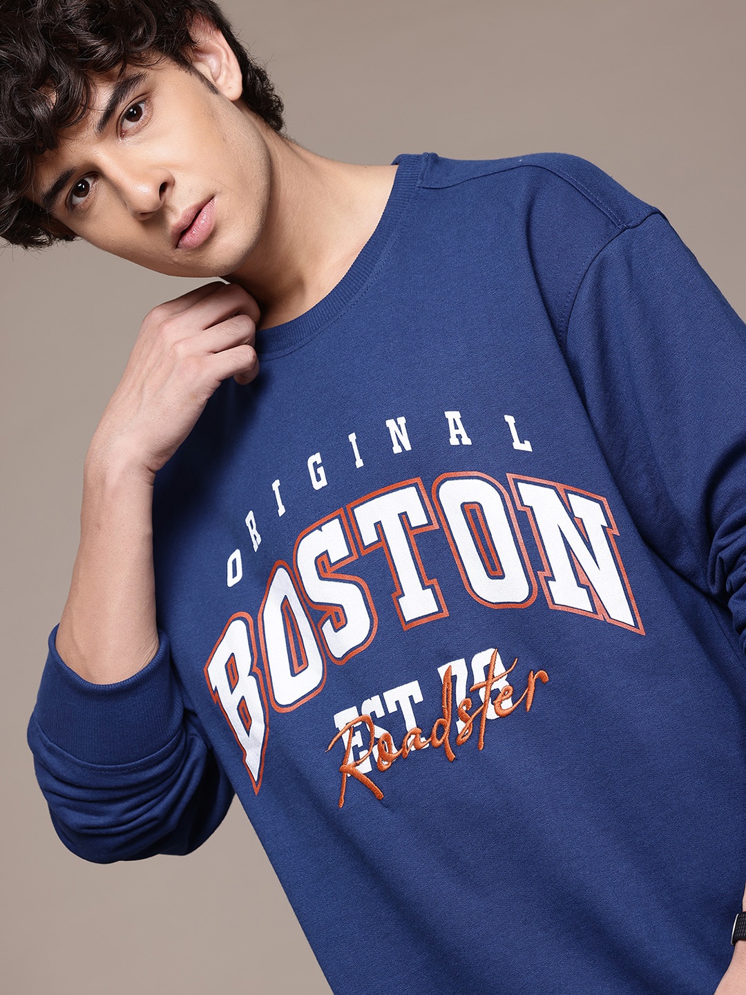 

The Roadster Lifestyle Co. Typography Print Sweatshirt, Navy blue
